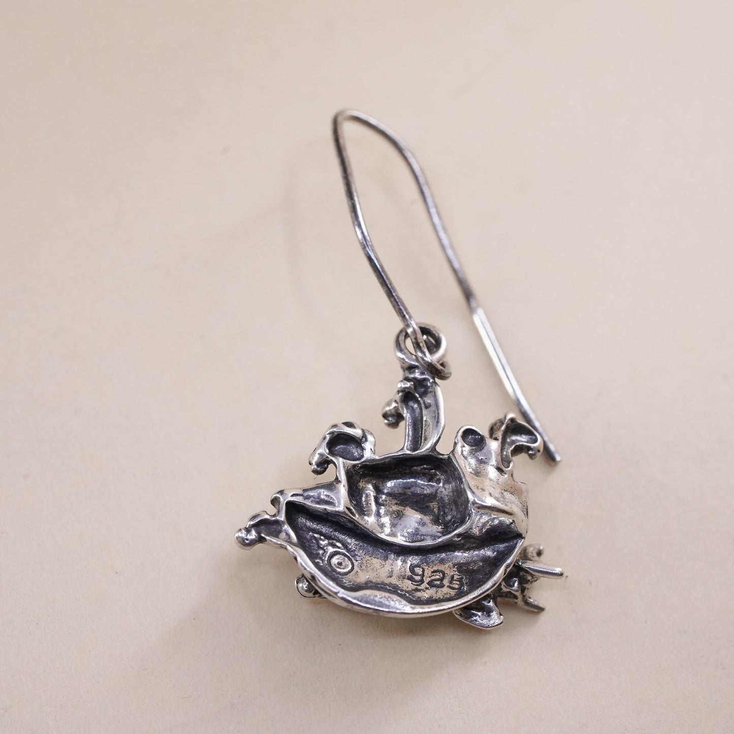 sterling silver single earring 925 Noah’s Ark boat charm zebra elephant giraffe