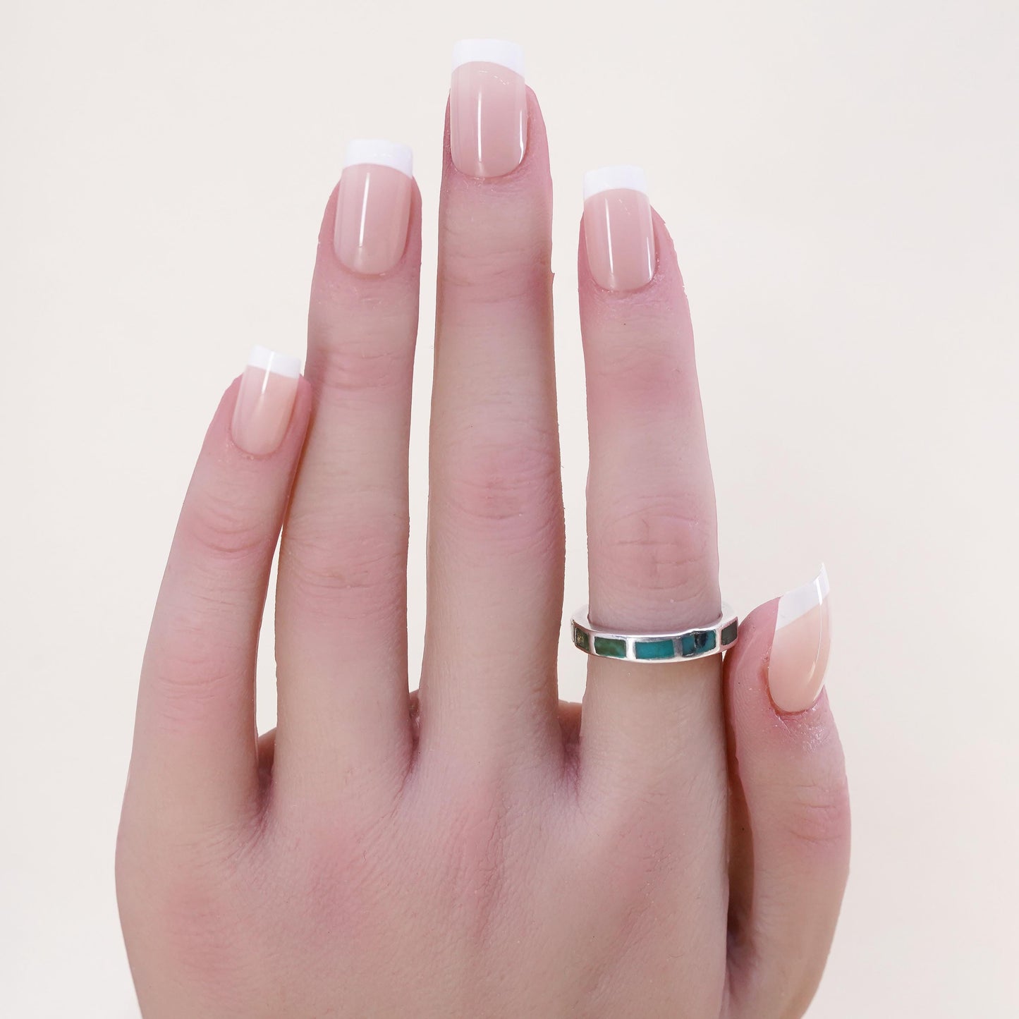 Size 5.5, Native American Bell Trading sterling silver ring, 925 band turquoise