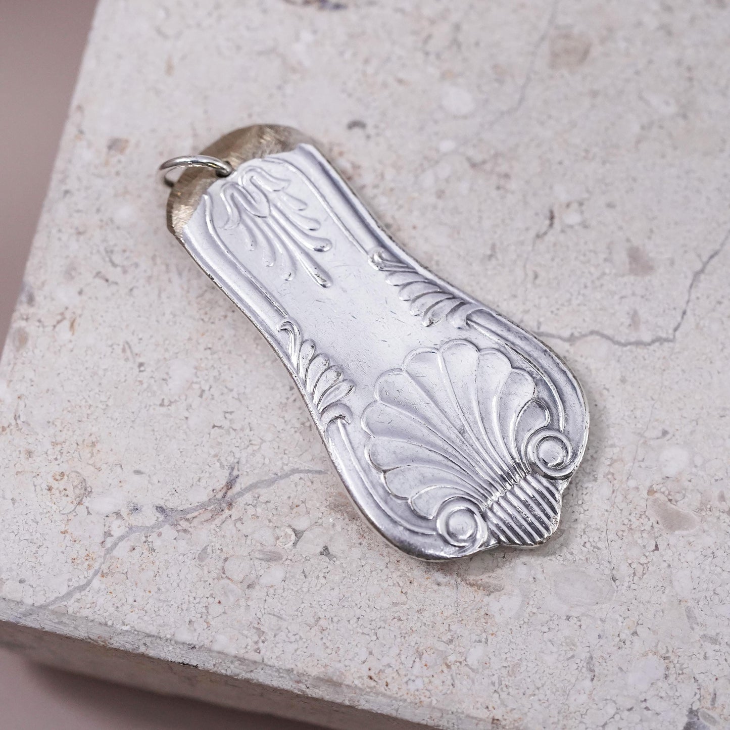 Vintage sterling silver handmade pendant, 925 spoon