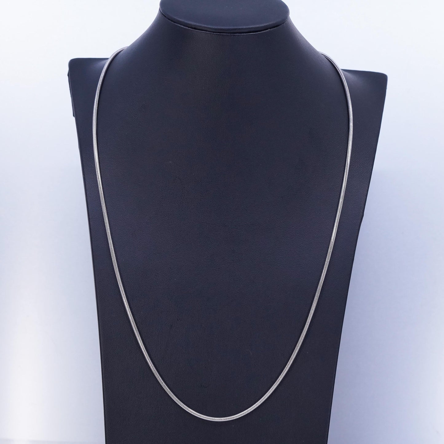 24” 2mm, vintage Italian Sterling 925 silver box chain necklace