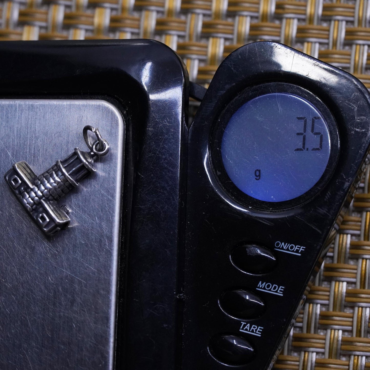 Vintage Sterling silver lighthouse charm, 925 silver pendant