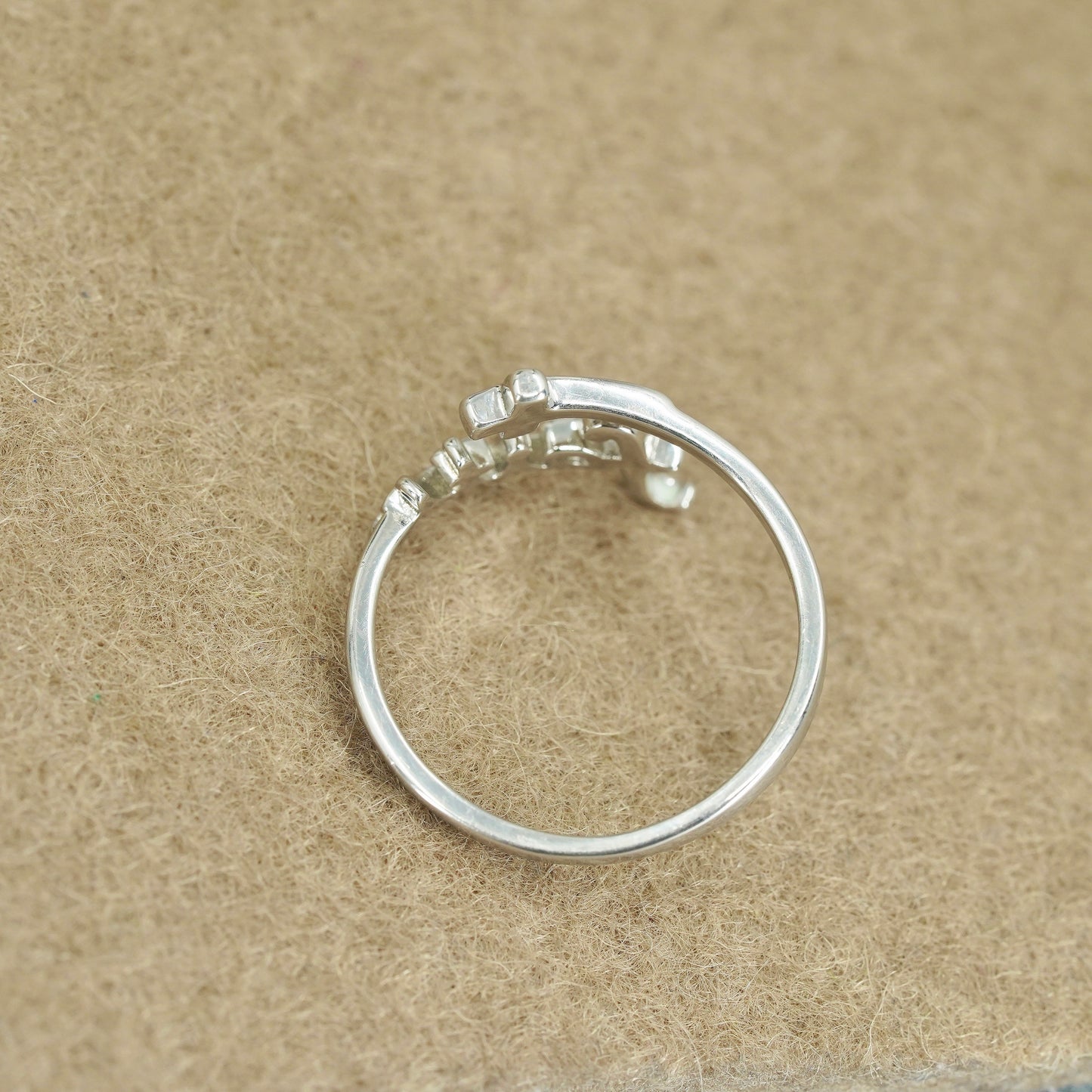 Size 6, vintage Sterling 925 silver handmade rose ring