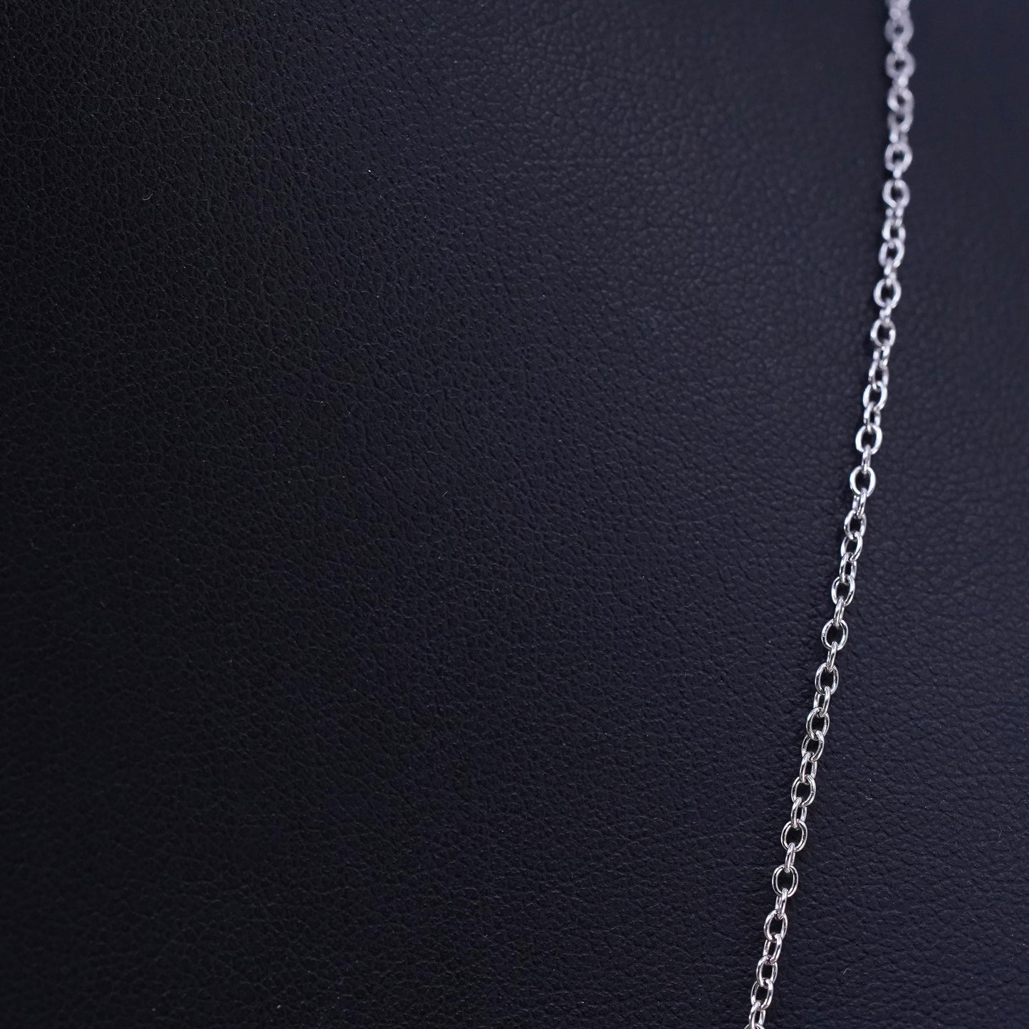 24+2”, vintage Sterling 925 Silver circle chain Necklace