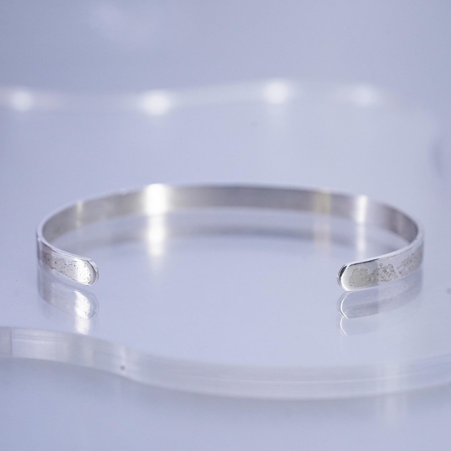 6.5", Sterling 925 silver bracelet, quote cuff god, all things are possible