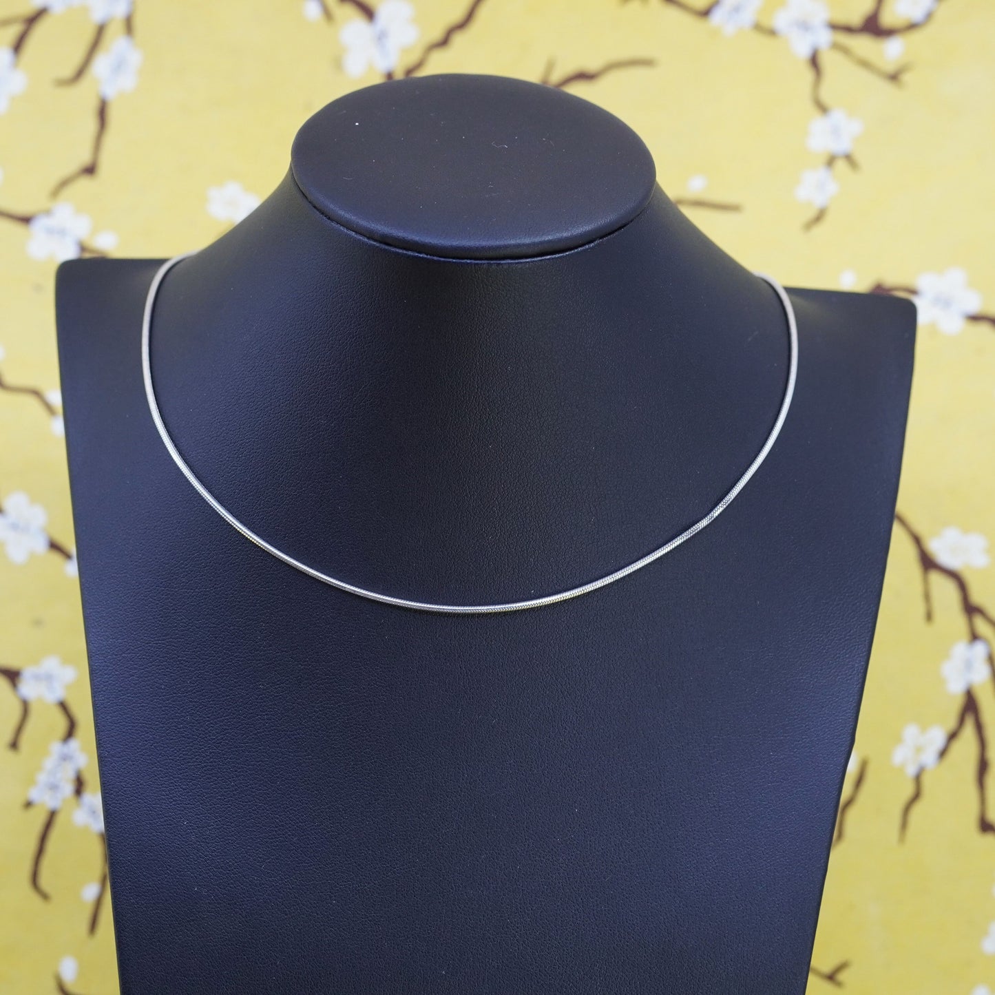 20”, 2mm, vintage Italy Sterling silver snake chain, Italy 925 necklace