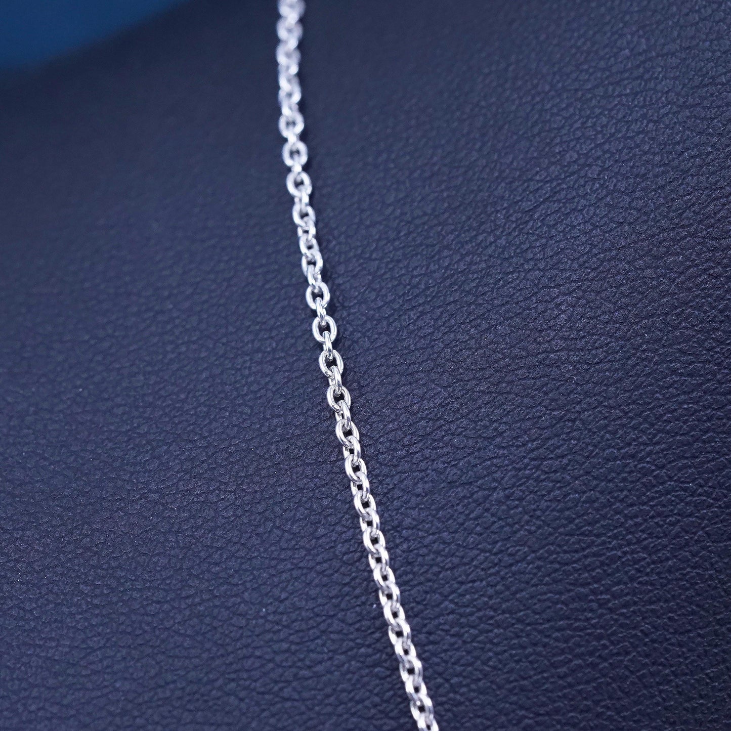 18”, 1mm, vintage Sterling silver handmade necklace, 925 circle chain
