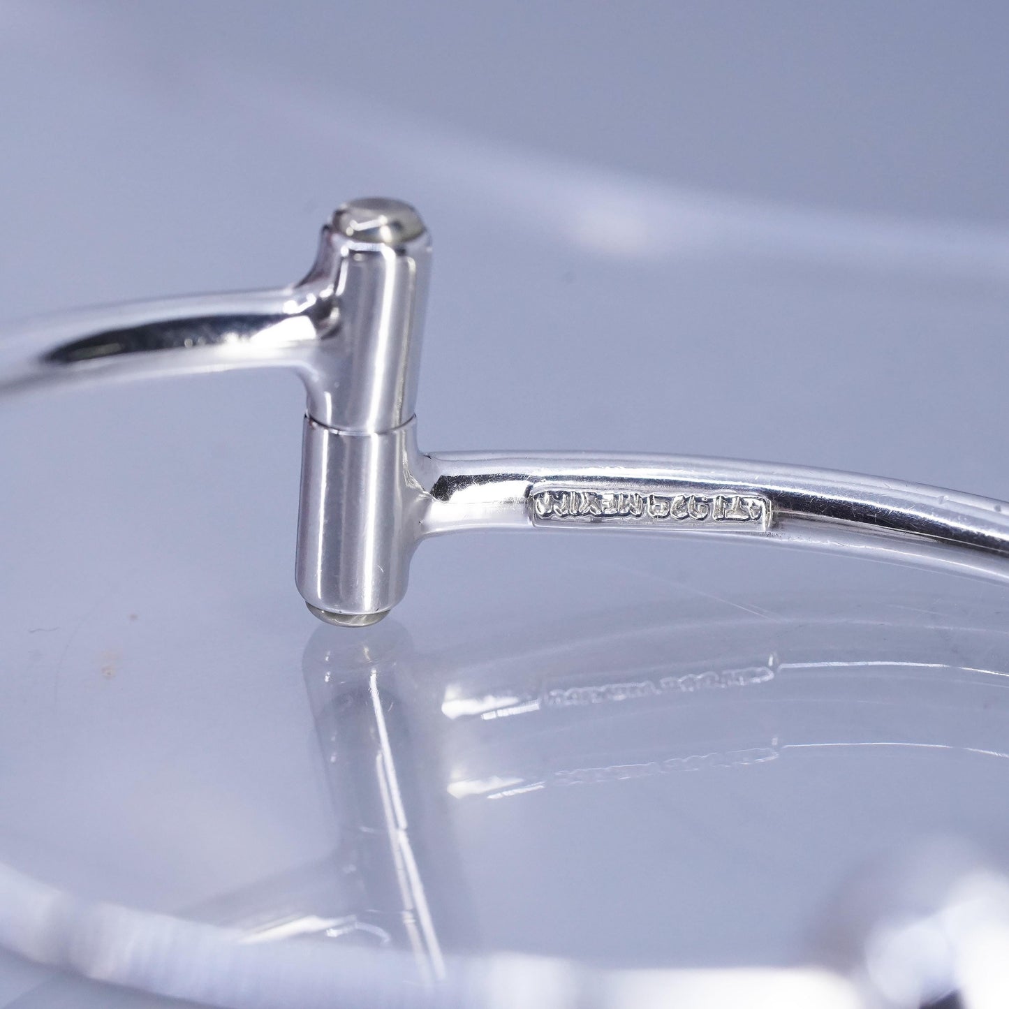 7”, Vintage Sterling 925 silver handmade bracelet, wrap bangle with ends