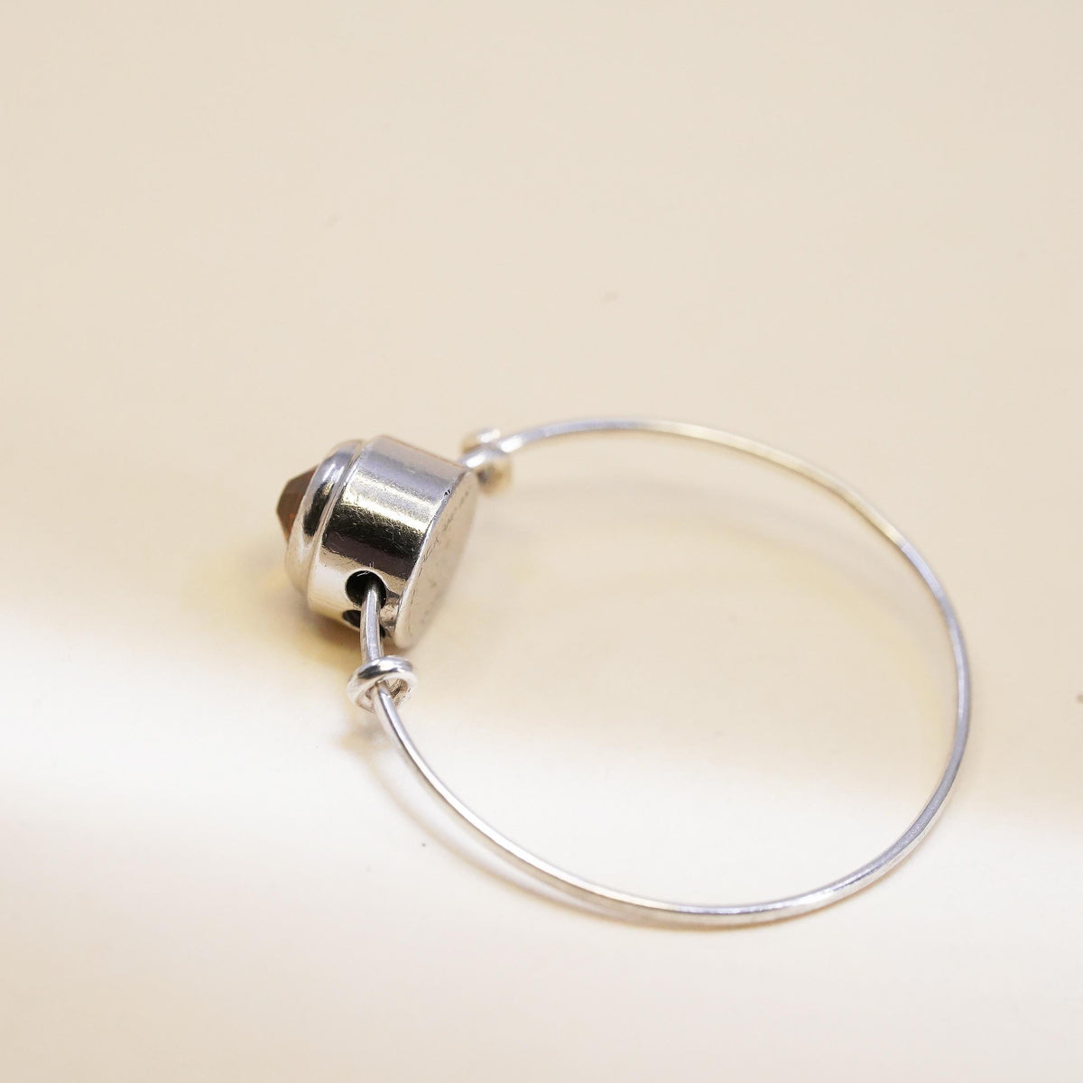 Size 8.25, VTG Alex N Ani Sterling Silver 925 wrap wired Ring, Adjustable Band