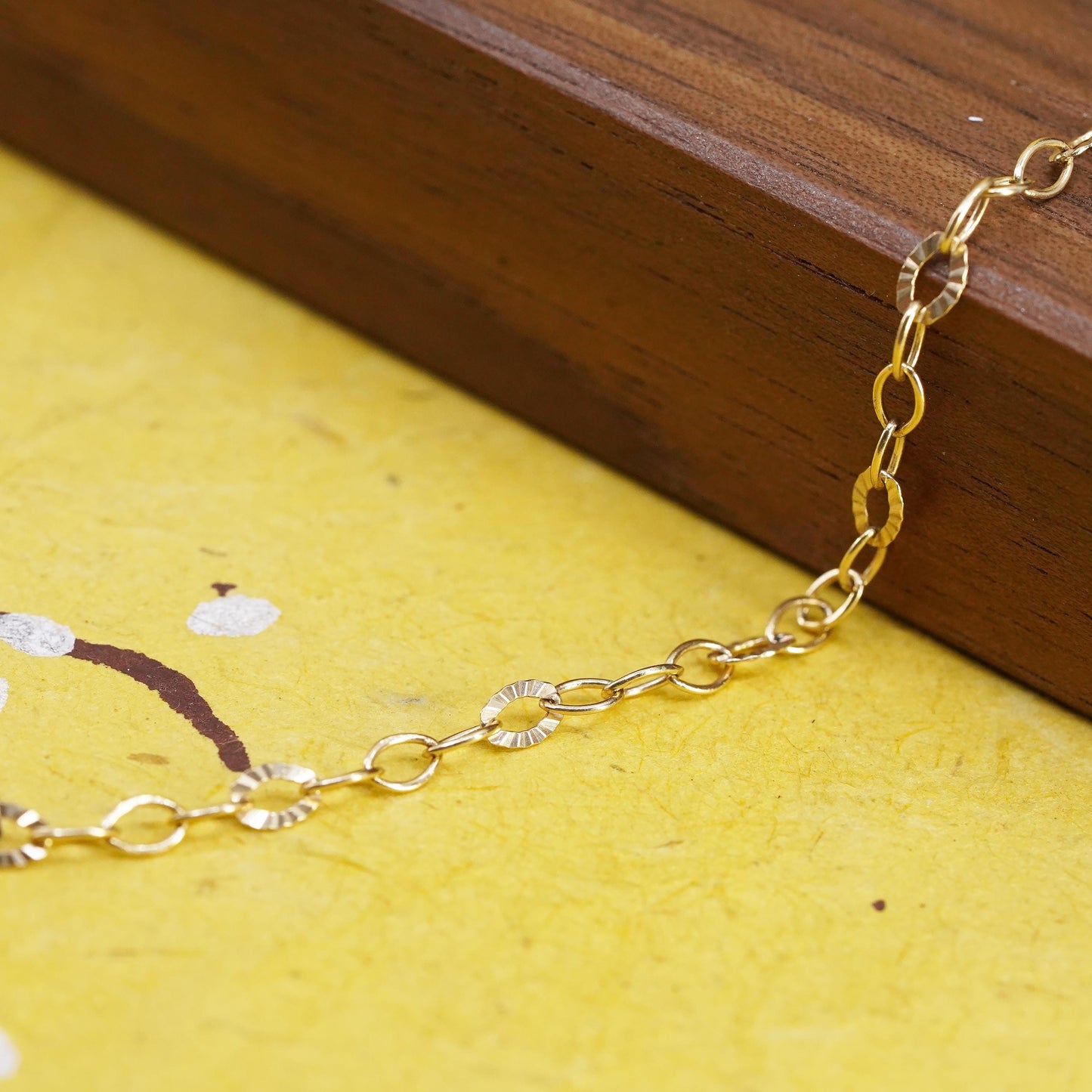 20", vermeil Sterling silver textured oval chain gold filled Italy 925 necklace