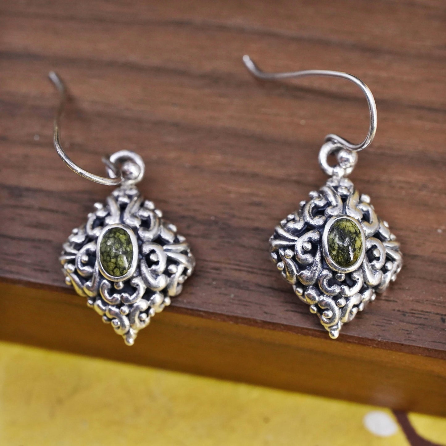 Southwestern Barse Sterling 925 silver handmade filigree earrings w/ turquoise