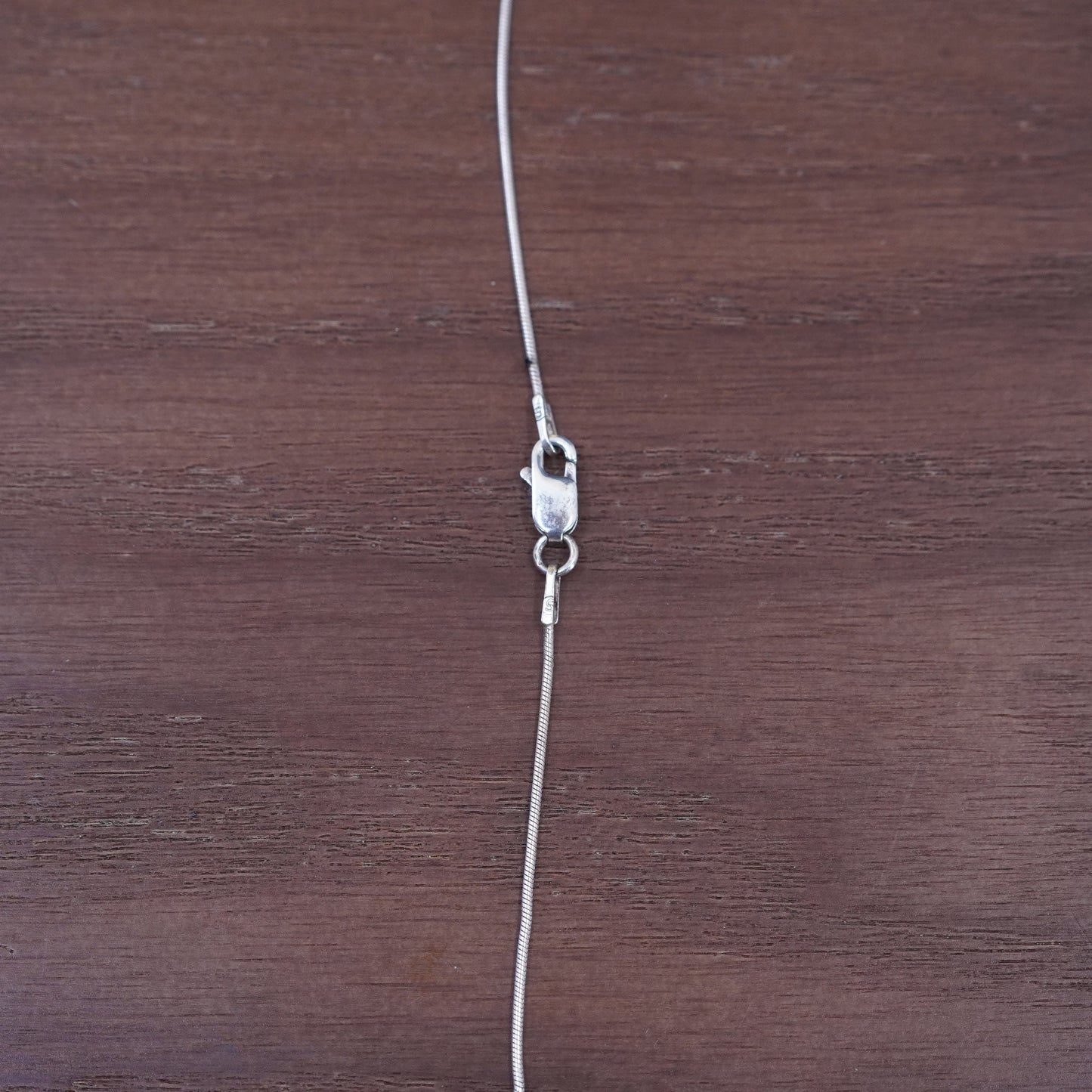 24”, 1mm, vintage sterling silver snake chain, textured 925 necklace