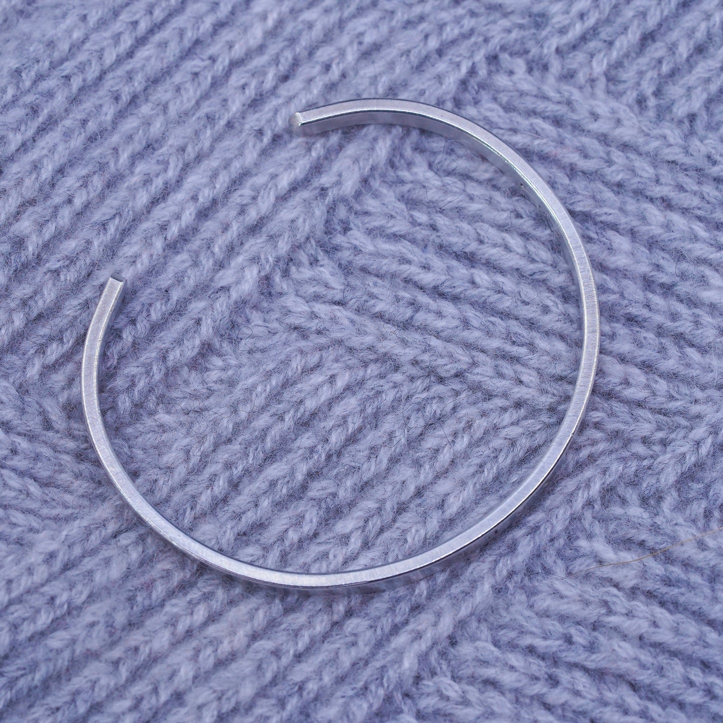 7", vintage sterling silver handmade bracelet, stackable 925 cuff “sugar"