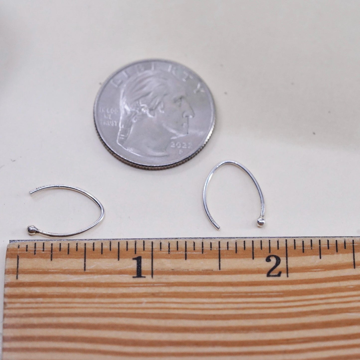 Vintage sterling silver handmade earrings, 925 beads dangles
