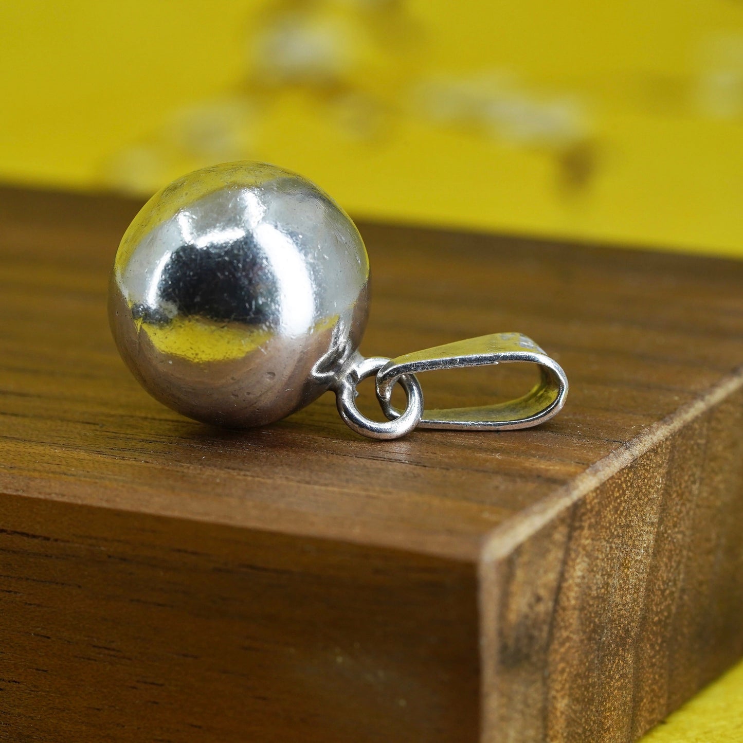 0.75”, Mexican Sterling silver handmade harmony bell, chime, 925 pendant