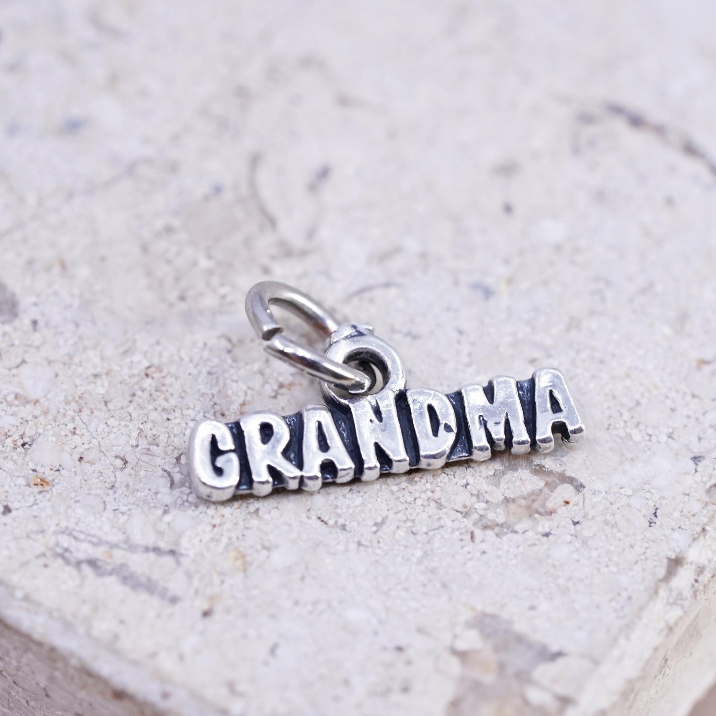 Vintage Sterling silver handmade pendant, 925 grandma charm