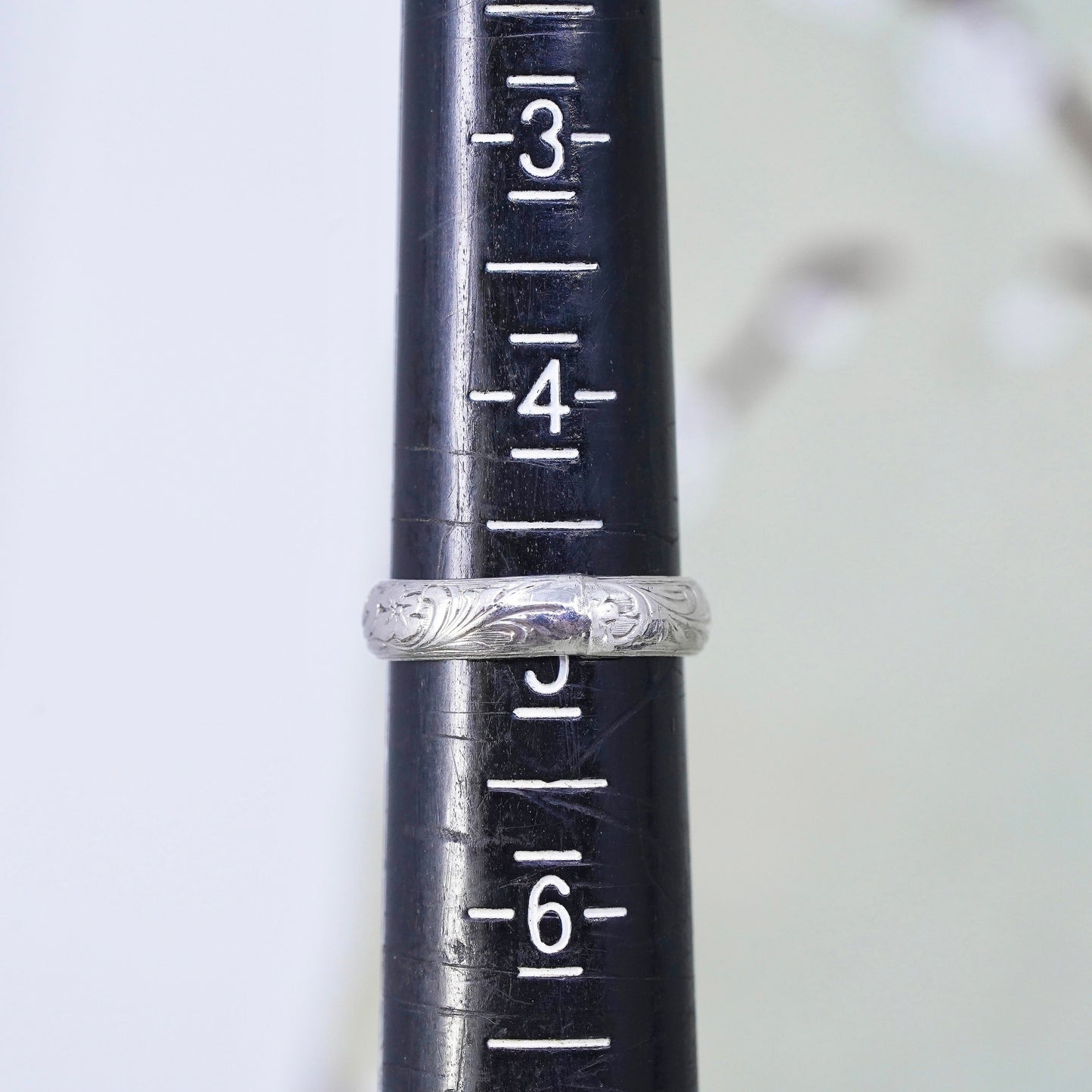 Size 5, southwestern Sterling silver handmade ring, 925 textured band