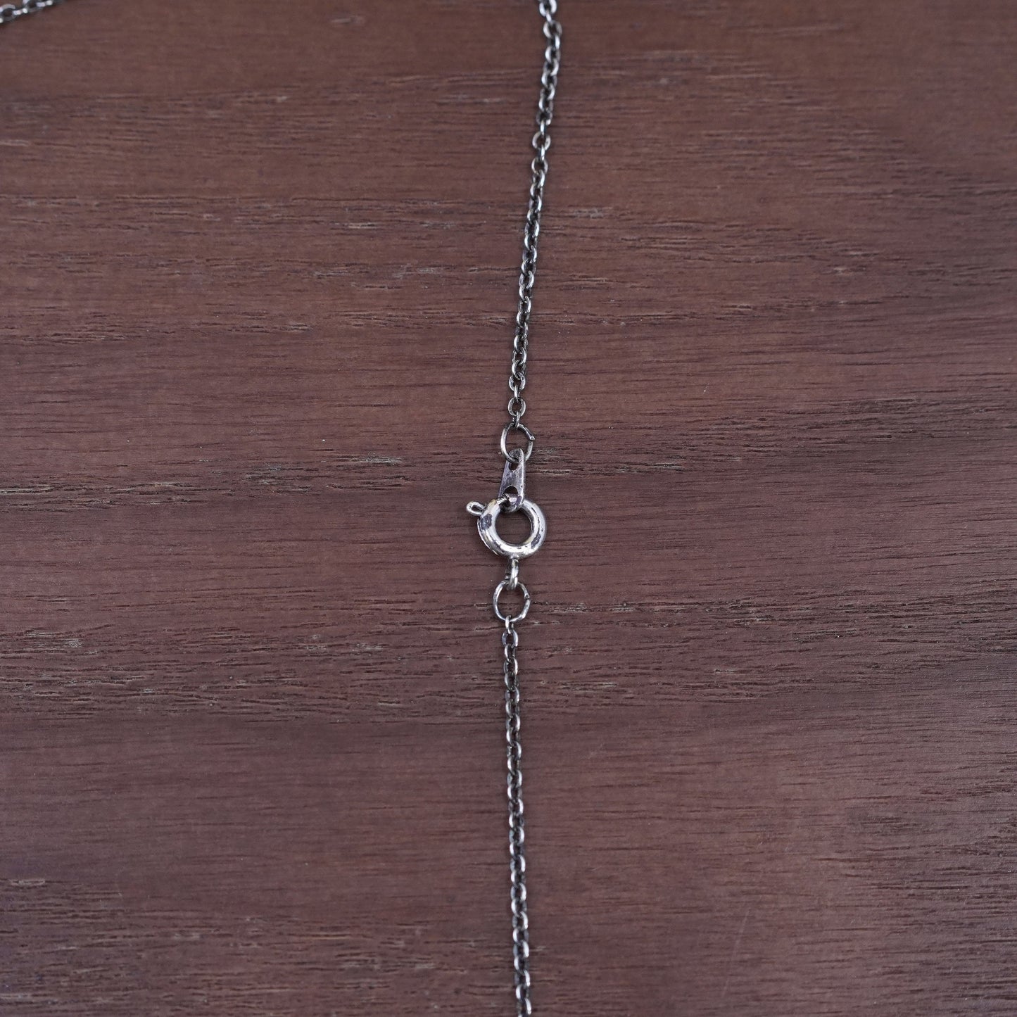18”, 1mm, vintage Sterling silver necklace, 925 circle chain