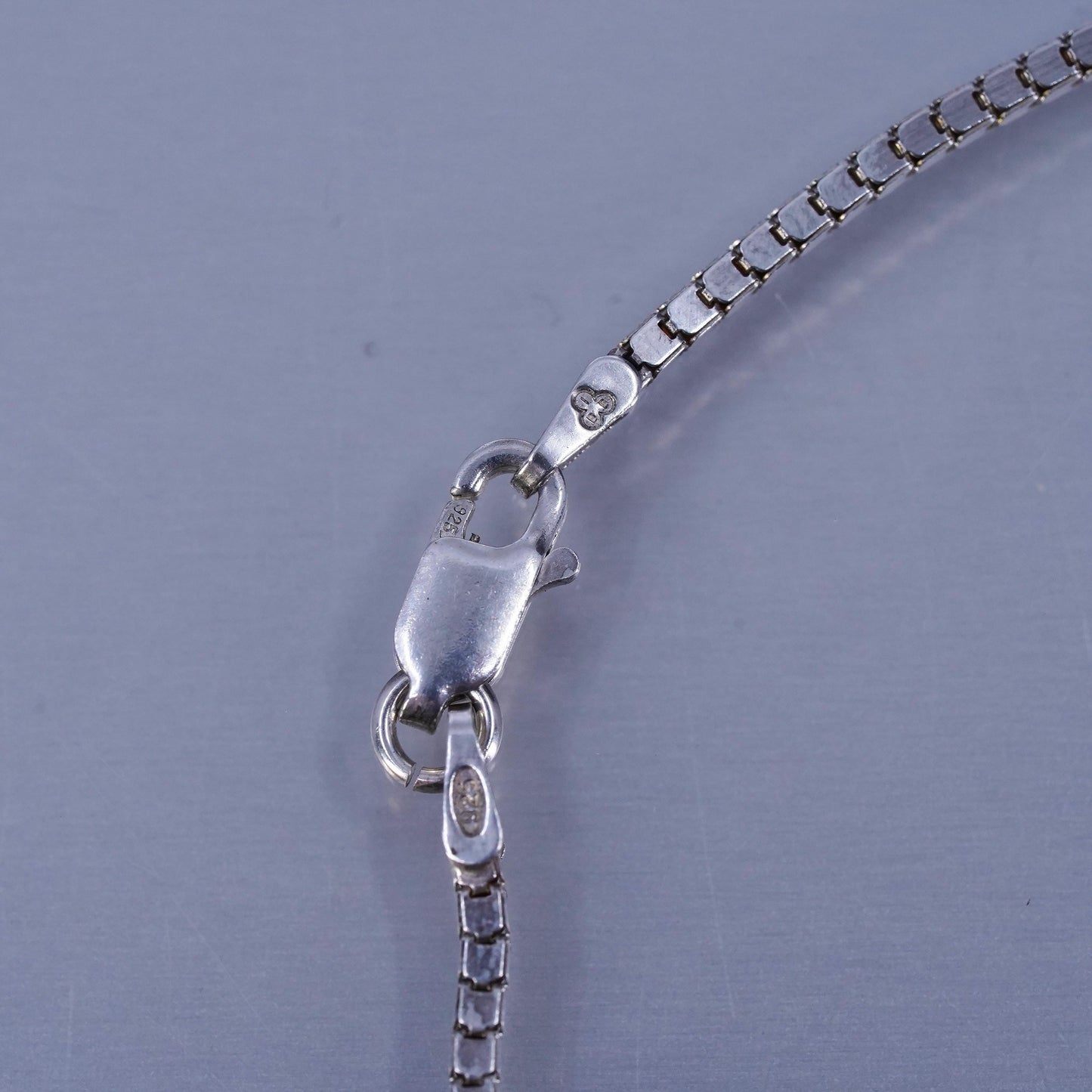 20” 2mm, vintage Italian Sterling 925 silver handmade box chain necklace