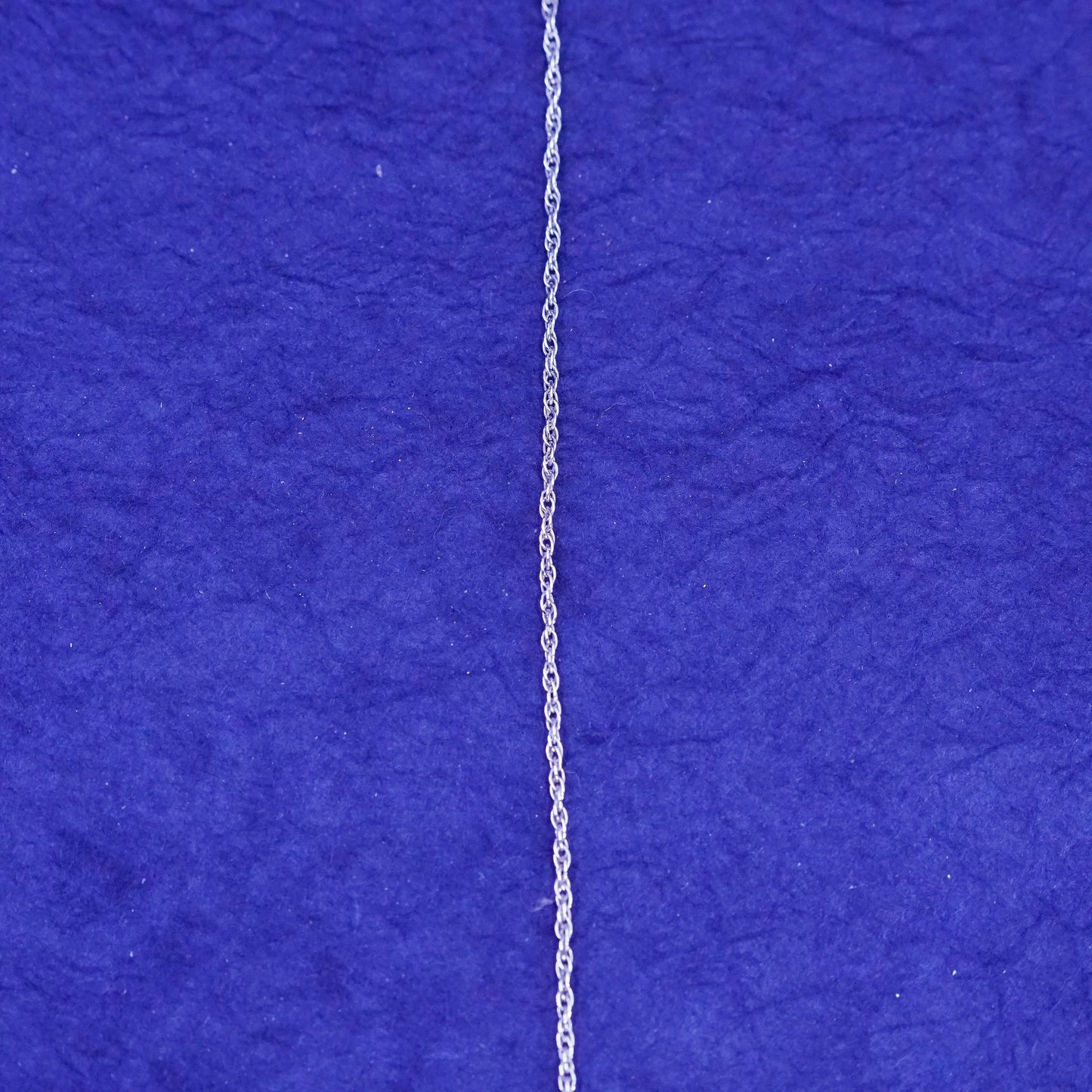 20”, 1.6mm, vintage Sterling silver necklace, 925 Singapore rope chain