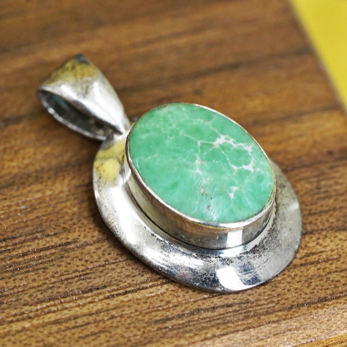 Estate Jewelry Marked Cid (clyde Duneier) sterling 925 Silver turquoise Pendant