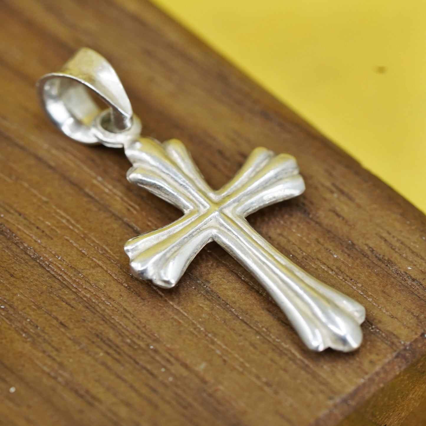 Vintage Sterling silver handmade pendant, 925 cross
