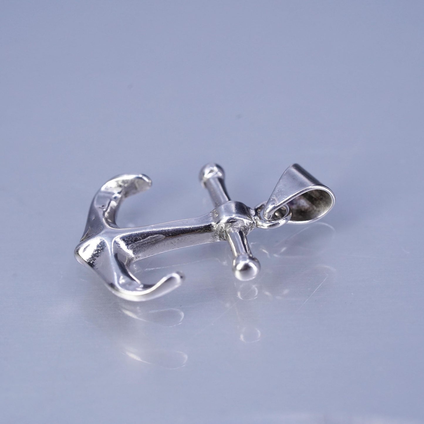 Vintage Italian Sterling 925 silver anchor pendant, stamped 925