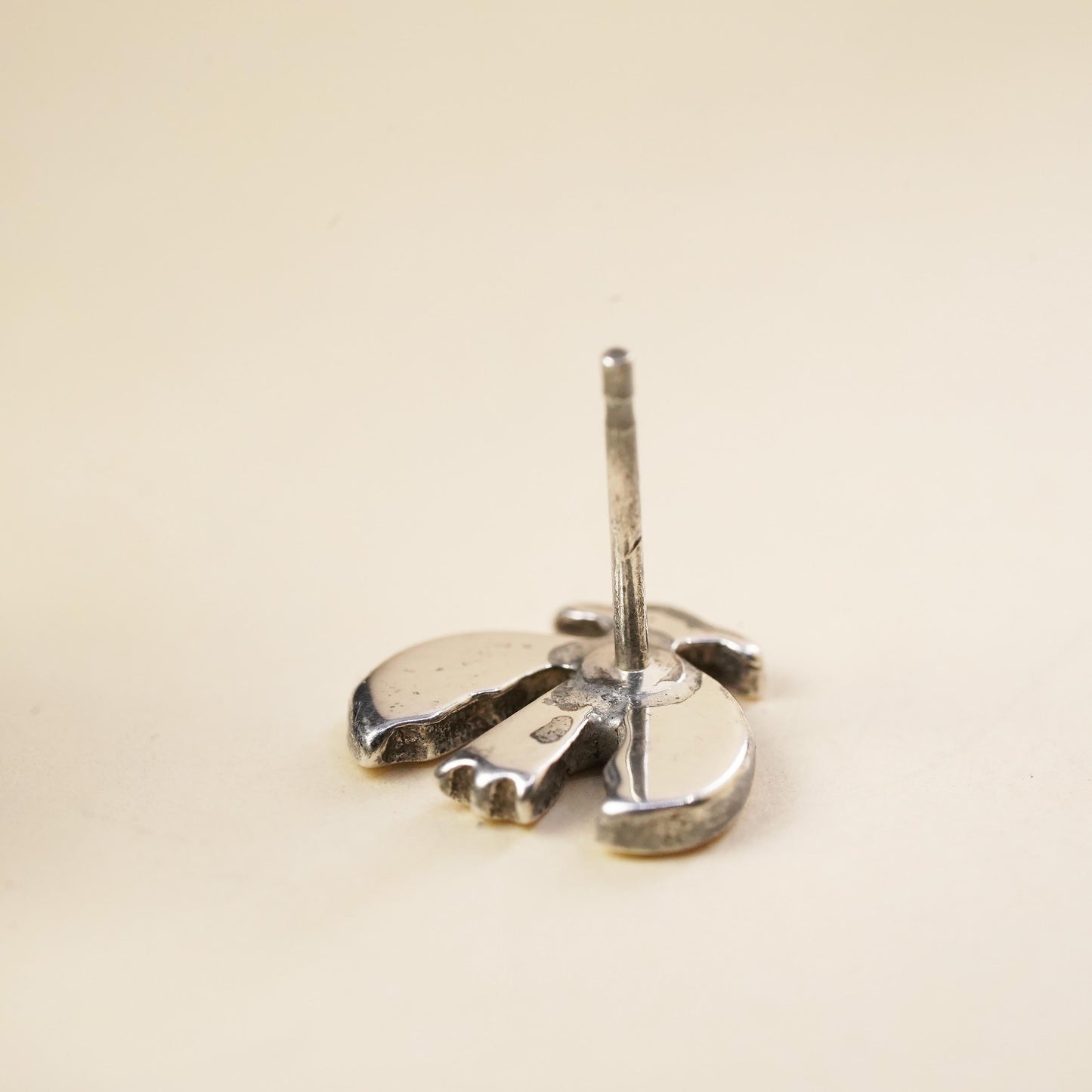 southwestern Sterling 925 silver thunderbird stud w/ turquoise, single earring