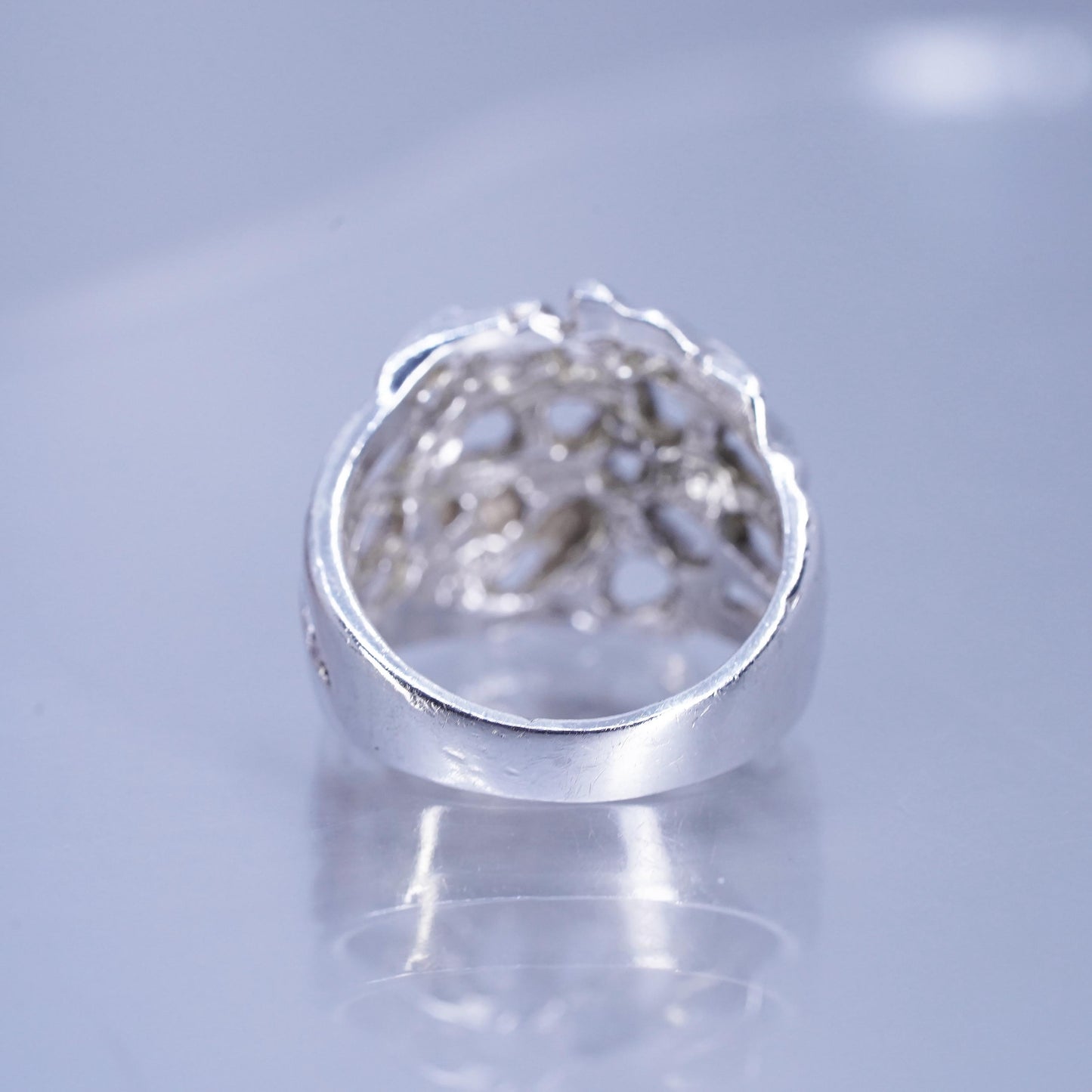 Size 7.25, vintage Sterling 925 silver handmade snake ring