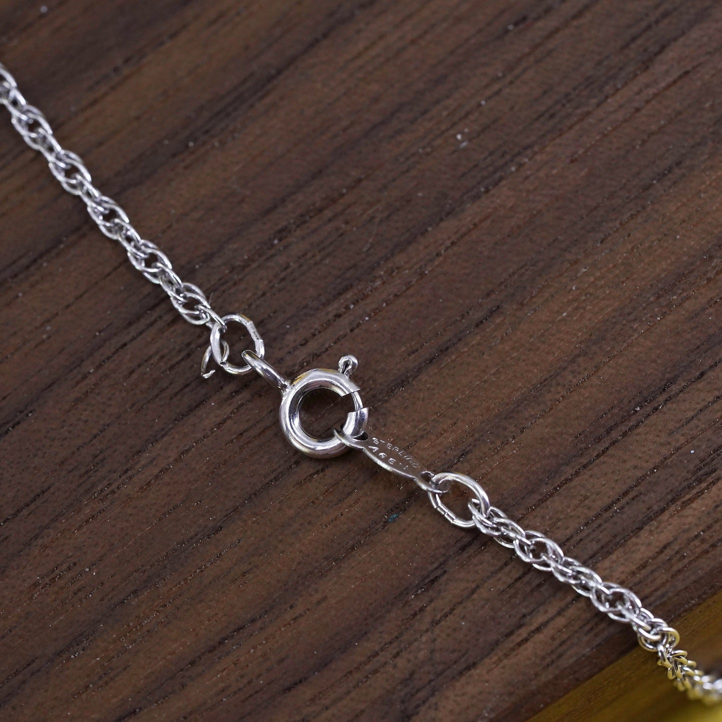 18", 2mm, vintage Sterling silver necklace, Italy 925 Singapore chain