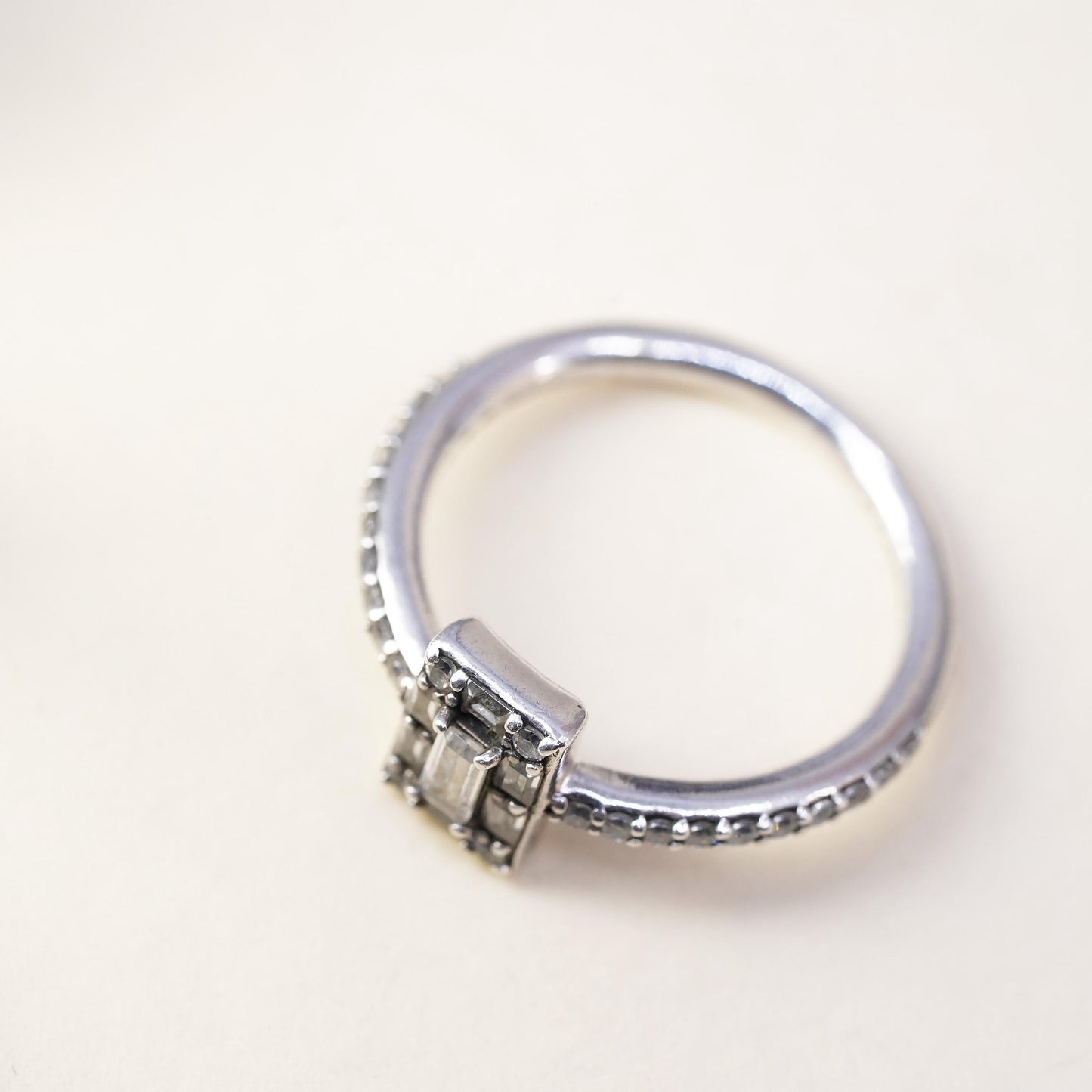 Size 6, ALE Pandora Sterling silver ring, 925 with cluster enamel cut CZ