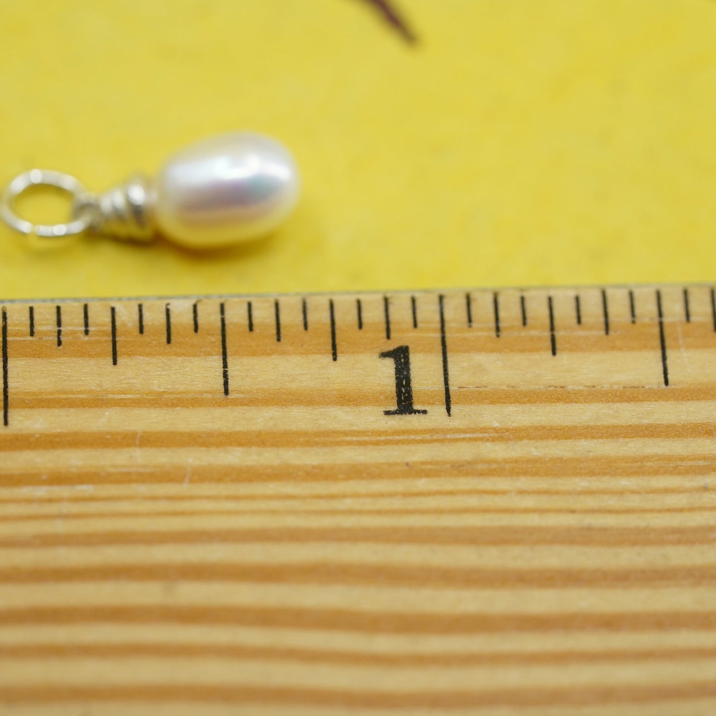 Vintage southwestern Sterling silver 925 handmade charm with pearl