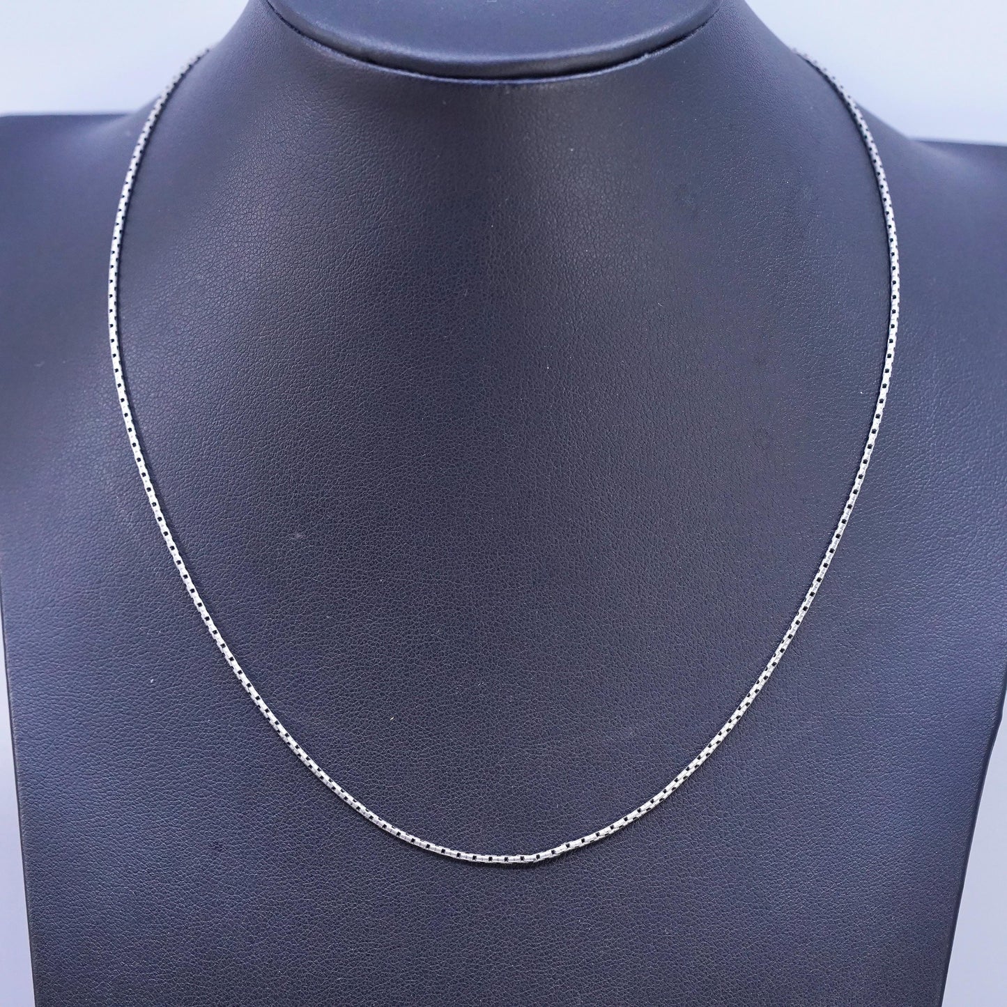 16" 1mm, vintage Sterling silver handmade necklace, 925 snake chain