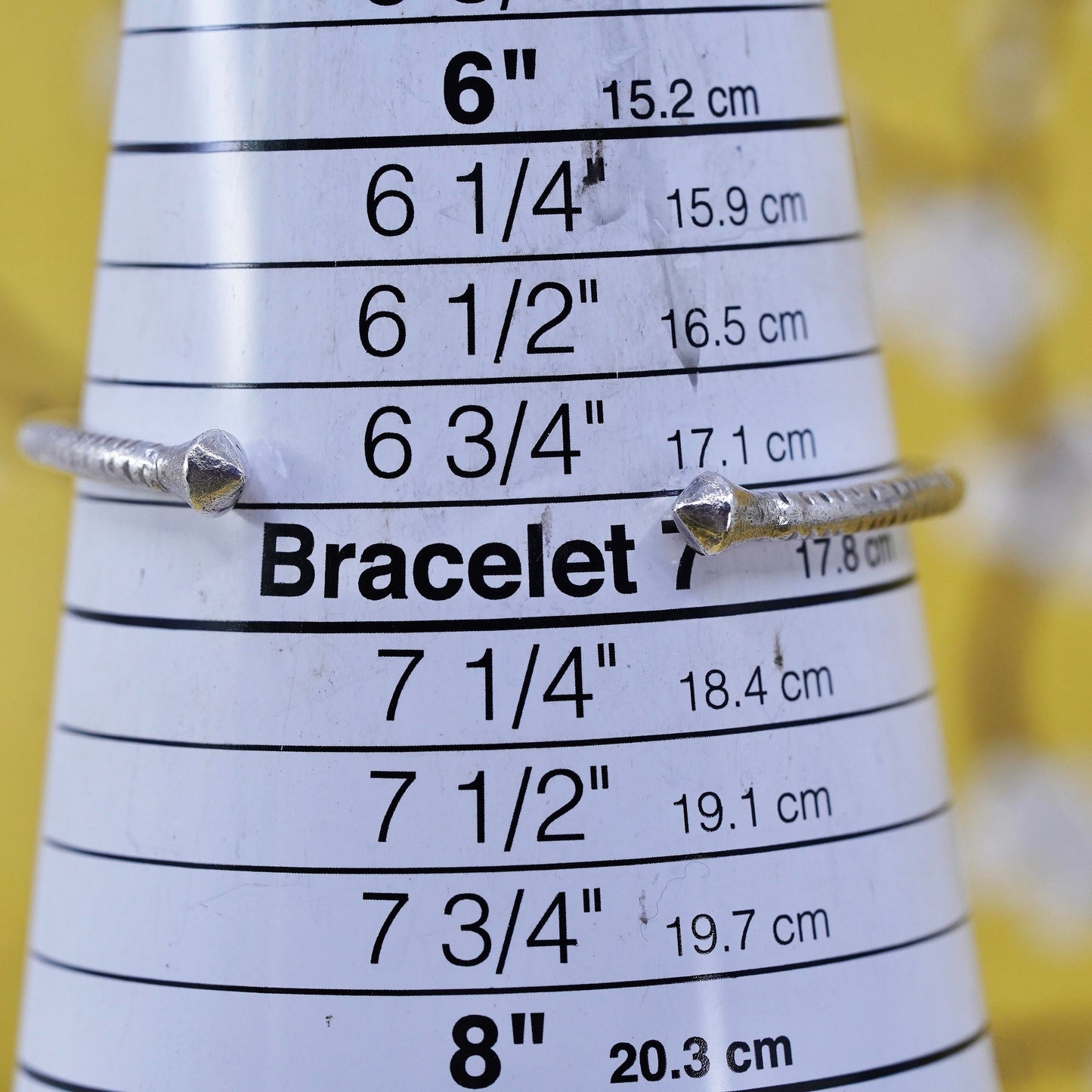 6.75", Southwestern sterling silver bracelet, stackable textured 925 cuff