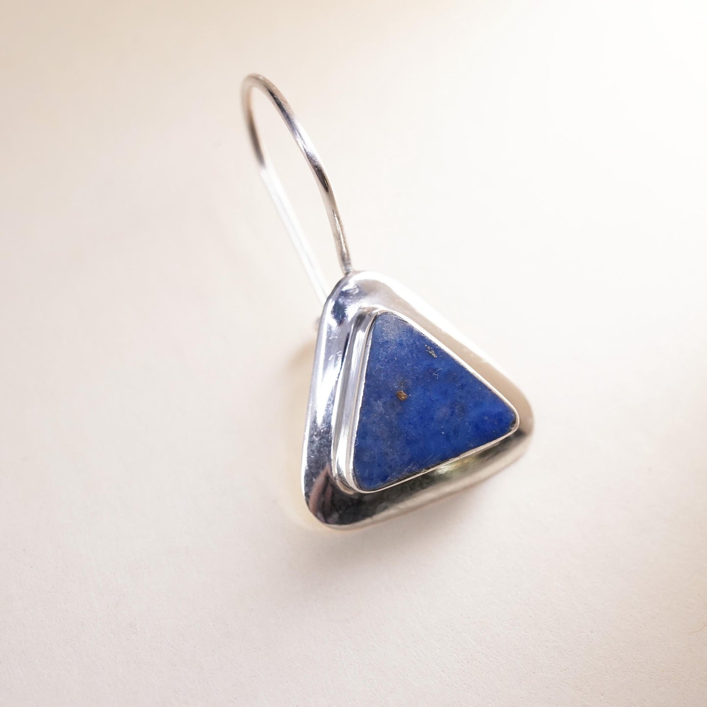 Estate Jewelry Cid clyde Duneier sterling 925 Silver lapis single earring