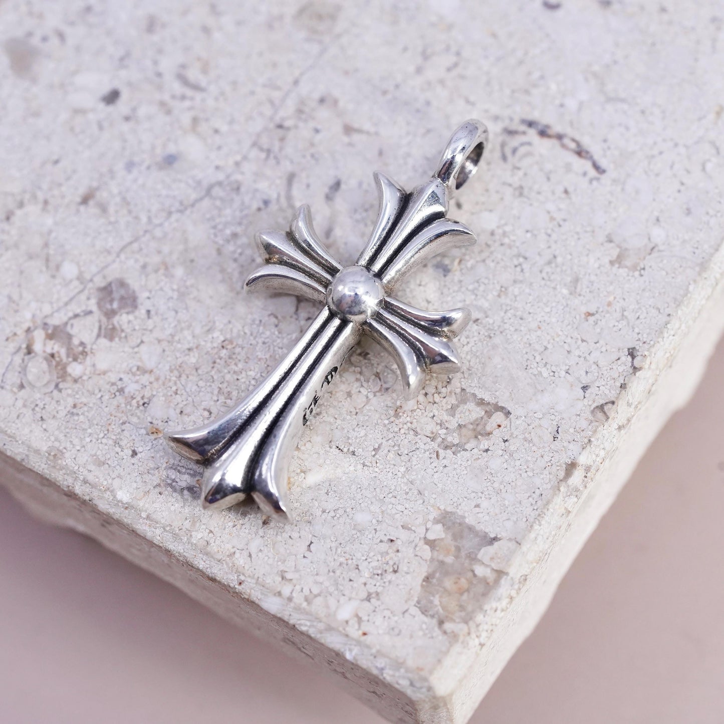 Vintage Chrome Hearts 2004 Sterling silver handmade pendant, 925 cross