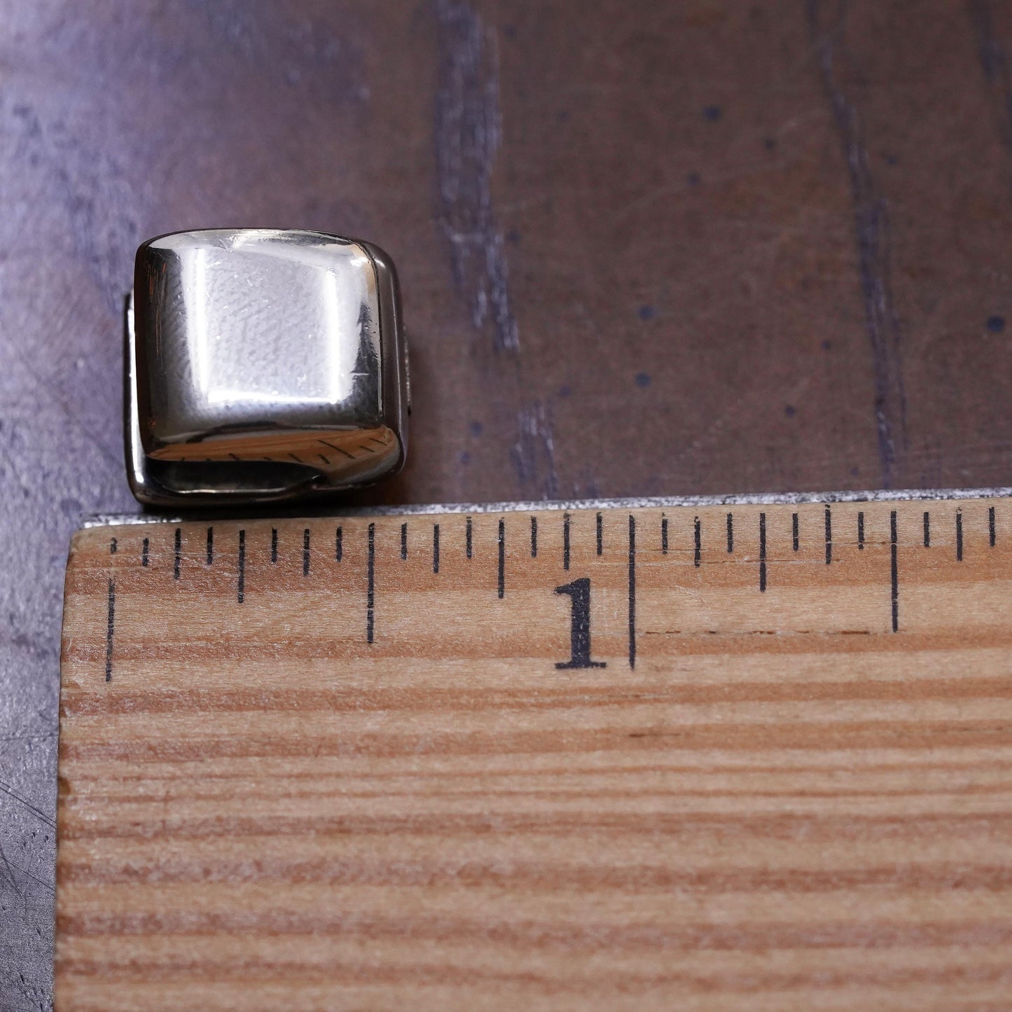 0.5”, Vintage sterling silver single earring, 925 huggie hoop
