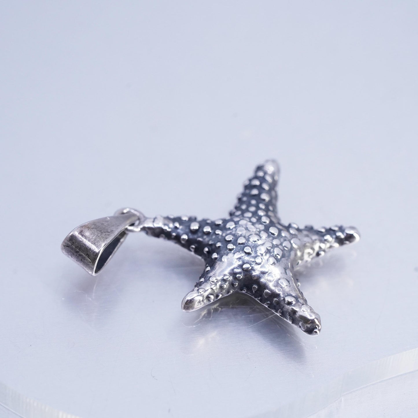 Vintage Sterling silver handmade handmade oxidized 925 starfish star