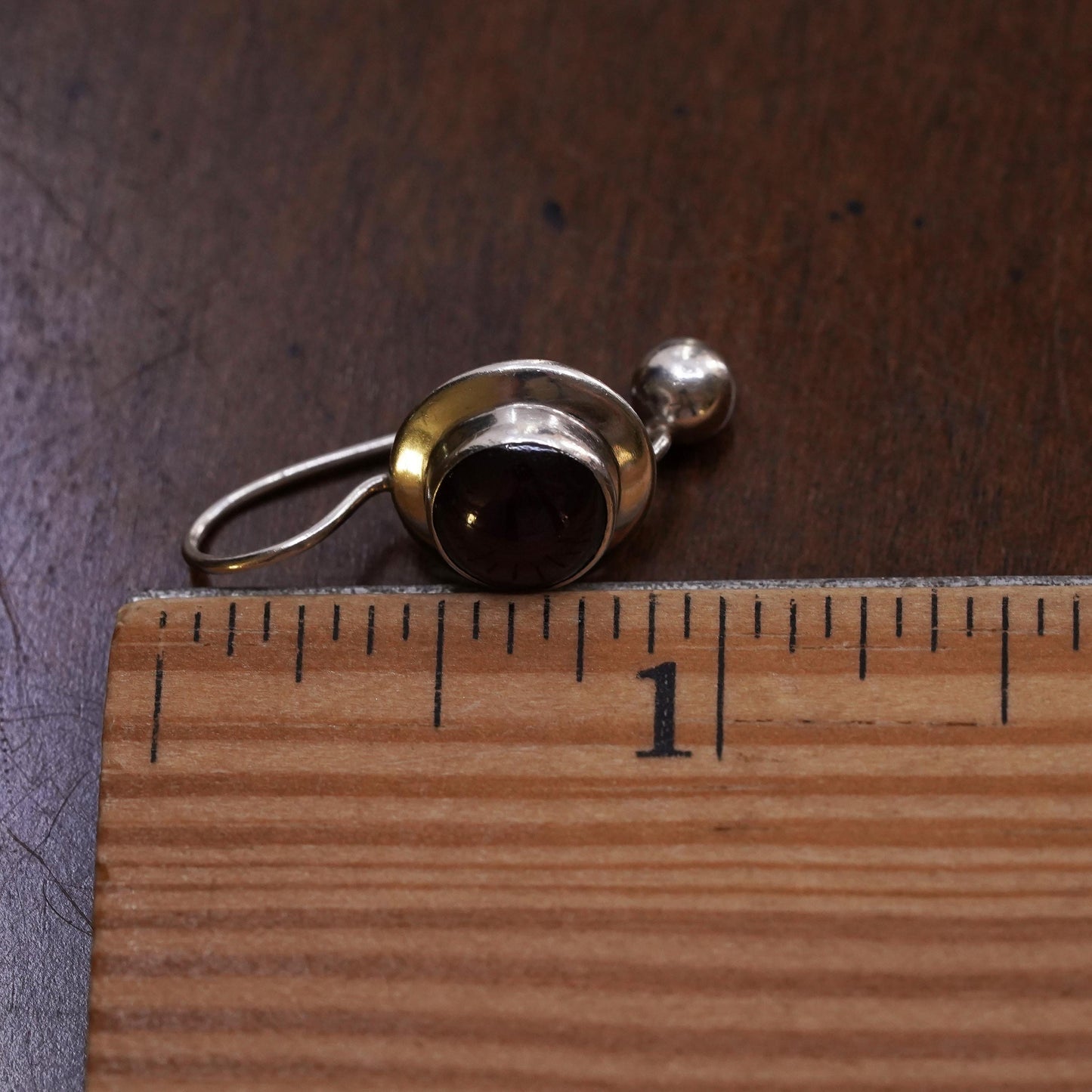 vtg Silpada Sterling 925 Silver Garnet Bead Ball Dangle W0251 single earring