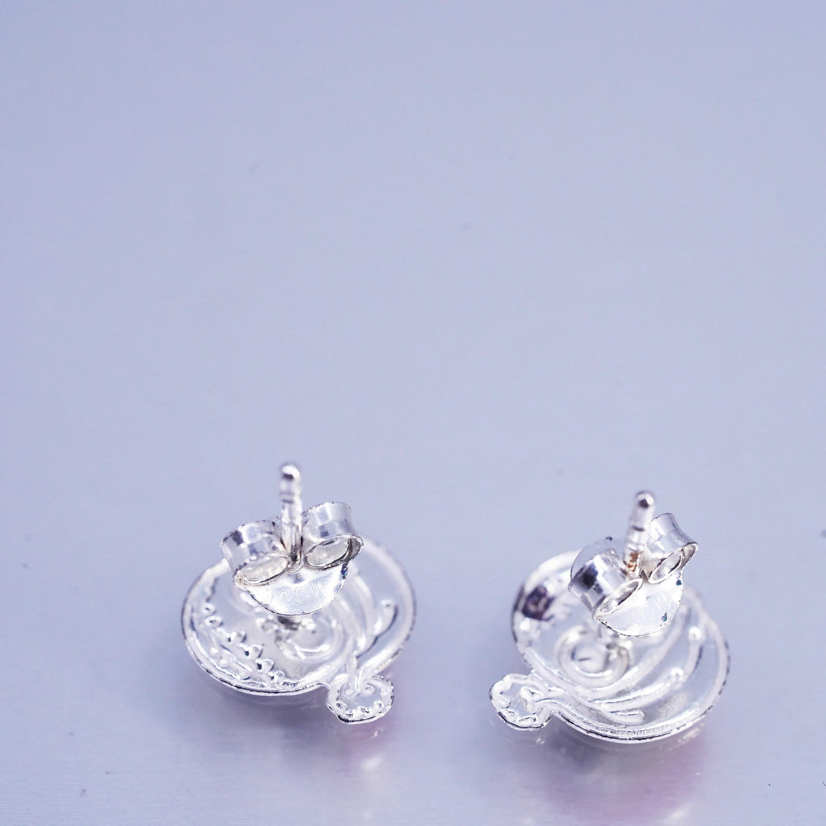 Jack Santa Hat Earrings, Christmas Skeleton Enamel Sterling 925 Silver Studs
