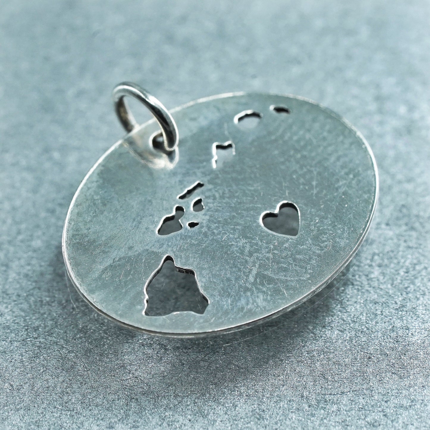 vintage sterling 925 silver heart tag pendant