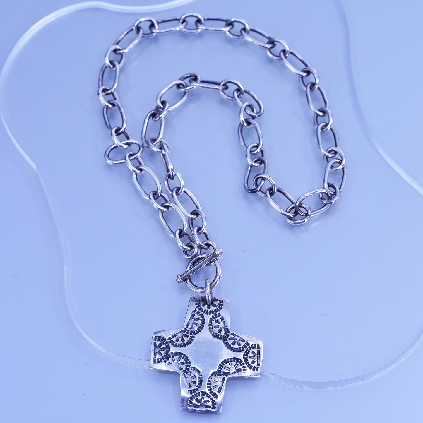 16”, retired silpada N0557 Sterling silver necklace 925 chain cross pendant