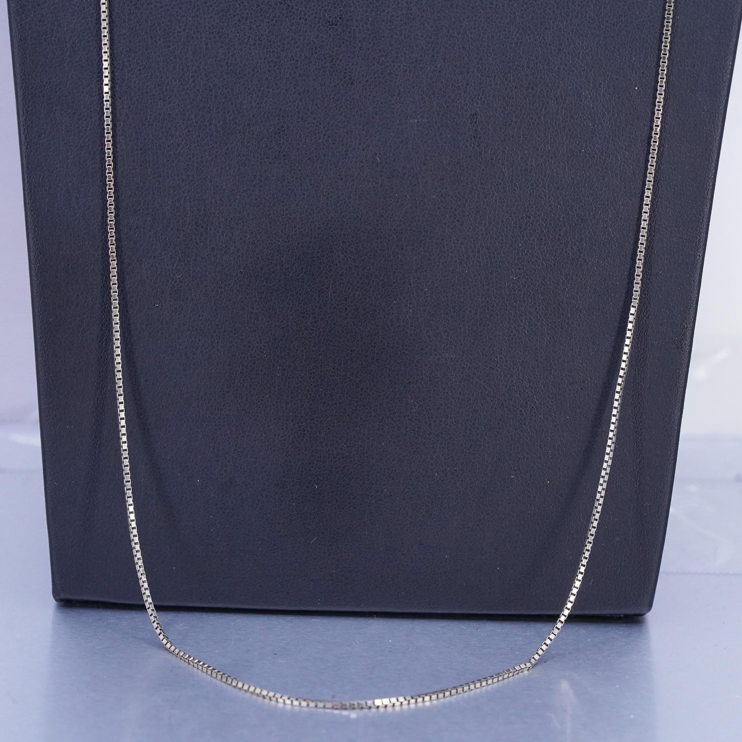 30" 1.6mm, vintage Italian gold plated Sterling 925 silver box chain necklace