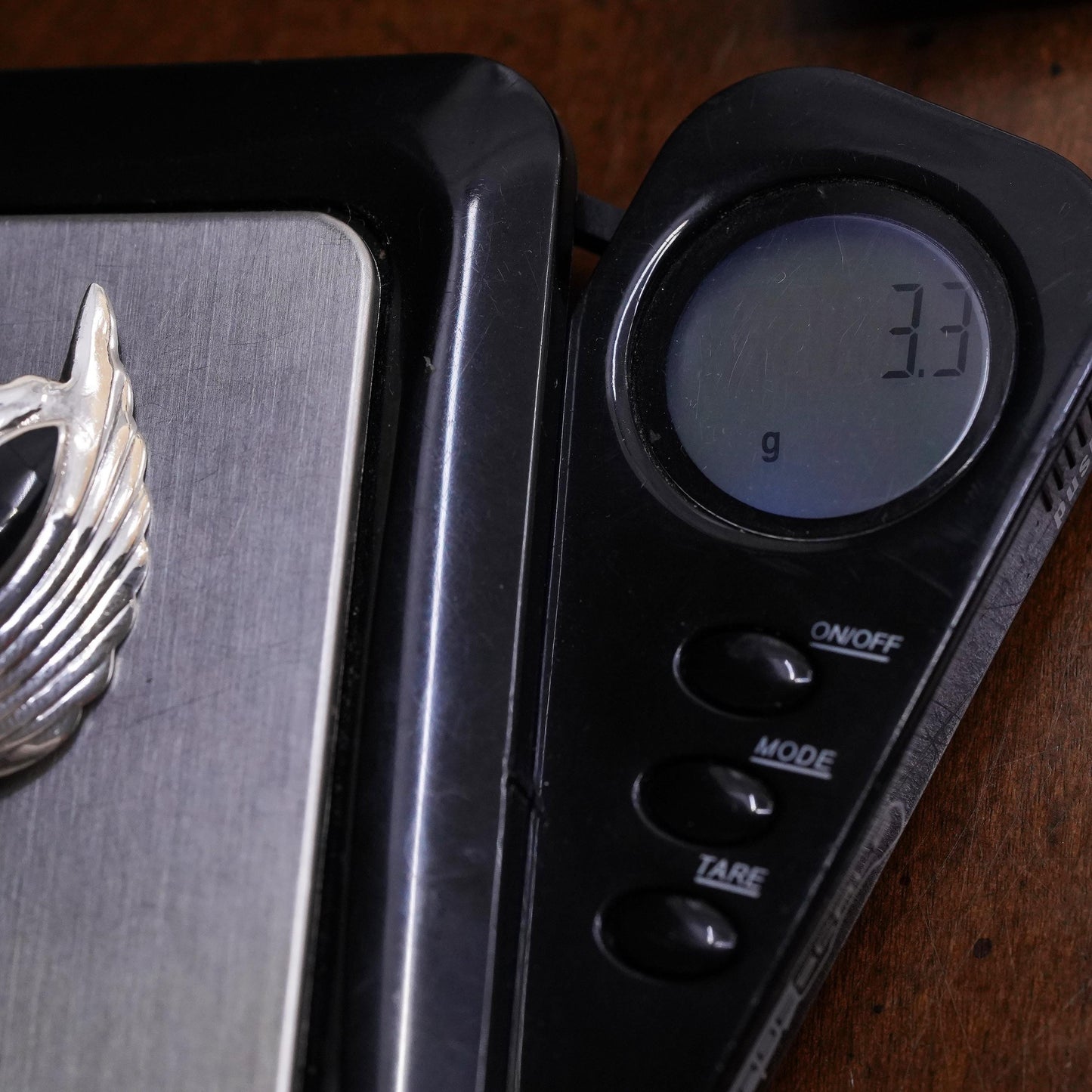 Vintage southwestern Sterling 925 silver wing stud with onyx, single earring