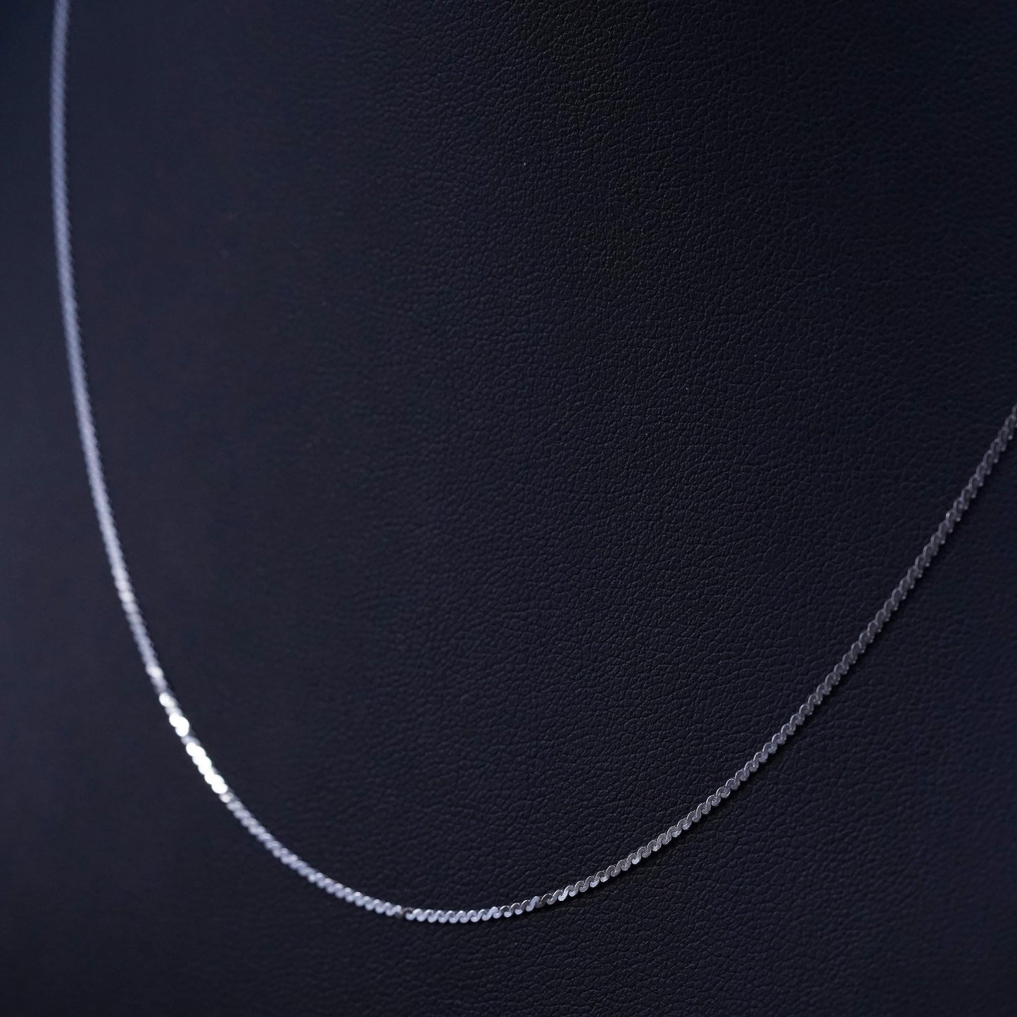 18”, 1mm, vintage Sterling silver handmade necklace, 925 s link chain