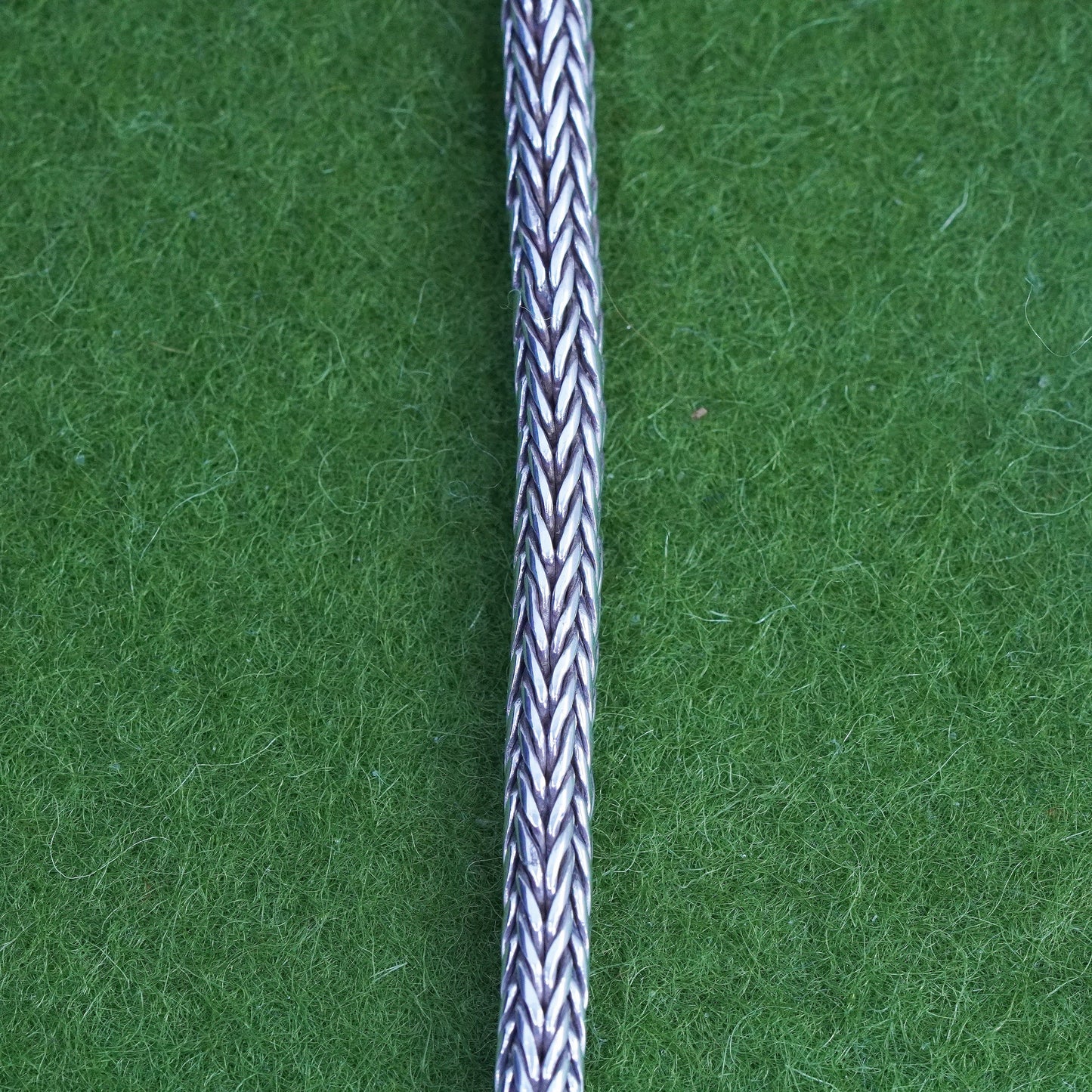 19", 5mm, Vintage De sterling silver bold wheat chain, 925 necklace