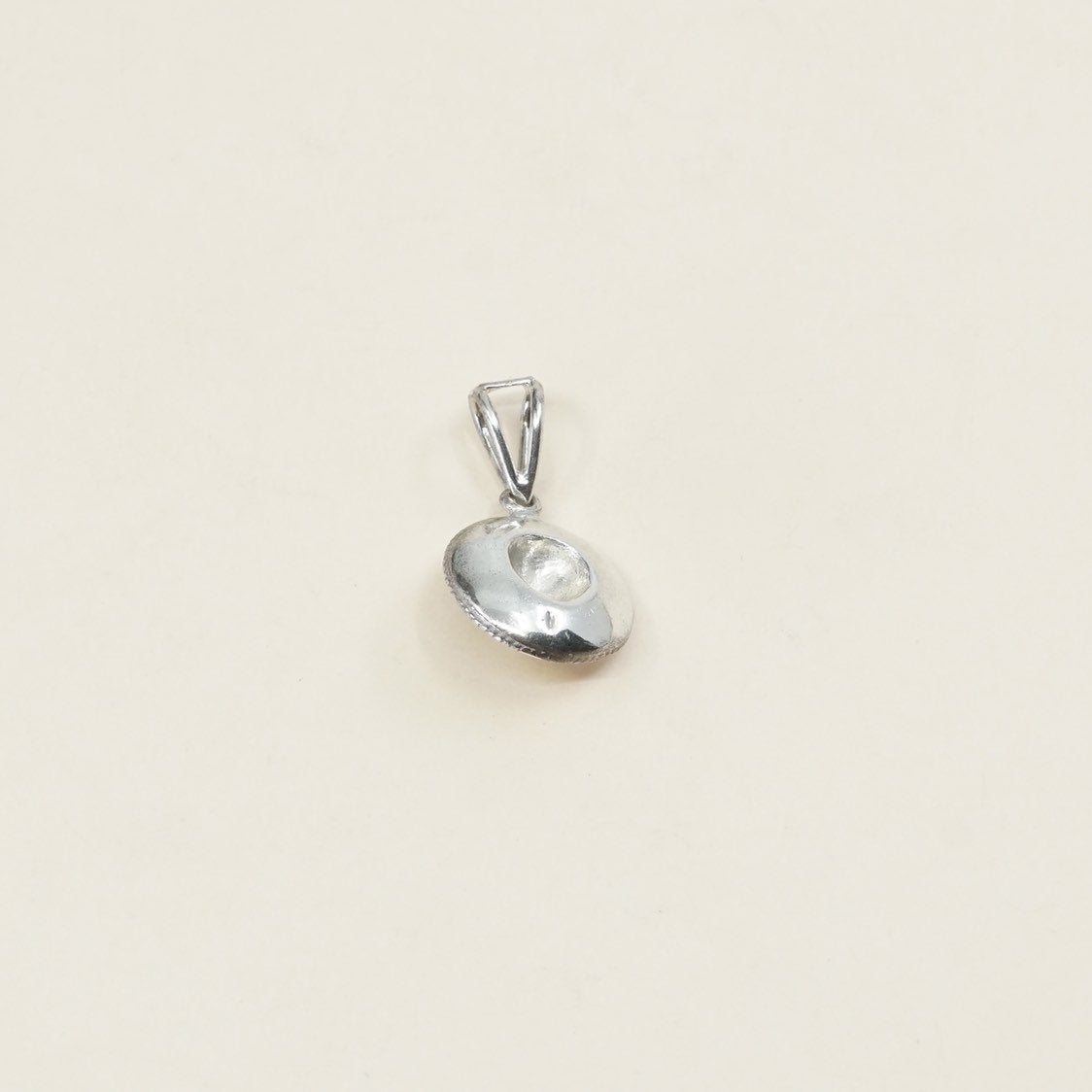 vtg sterling silver handmade pendant, 925 Mexico Sombrero Hat charm