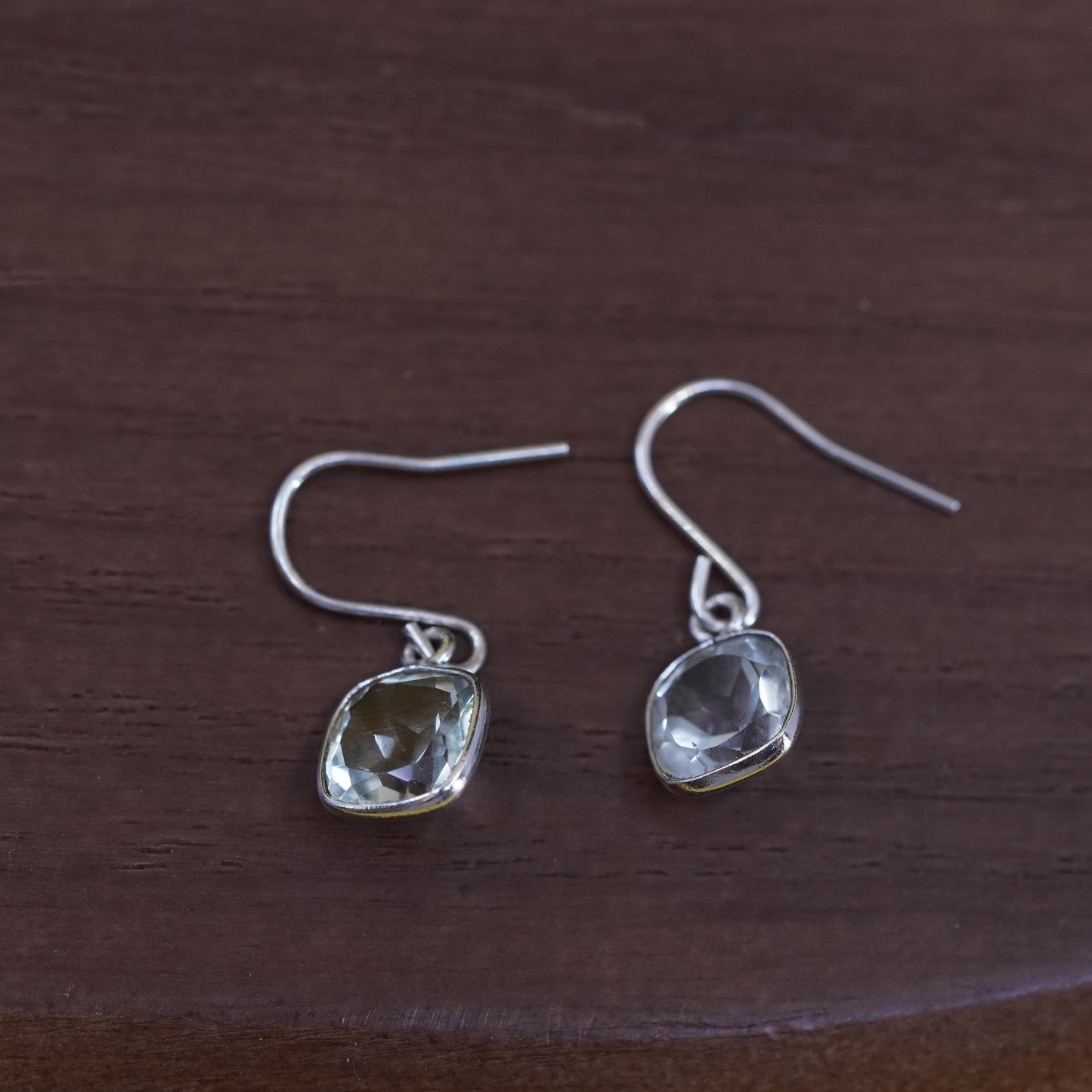 vintage Sterling 925 silver earrings with crystal
