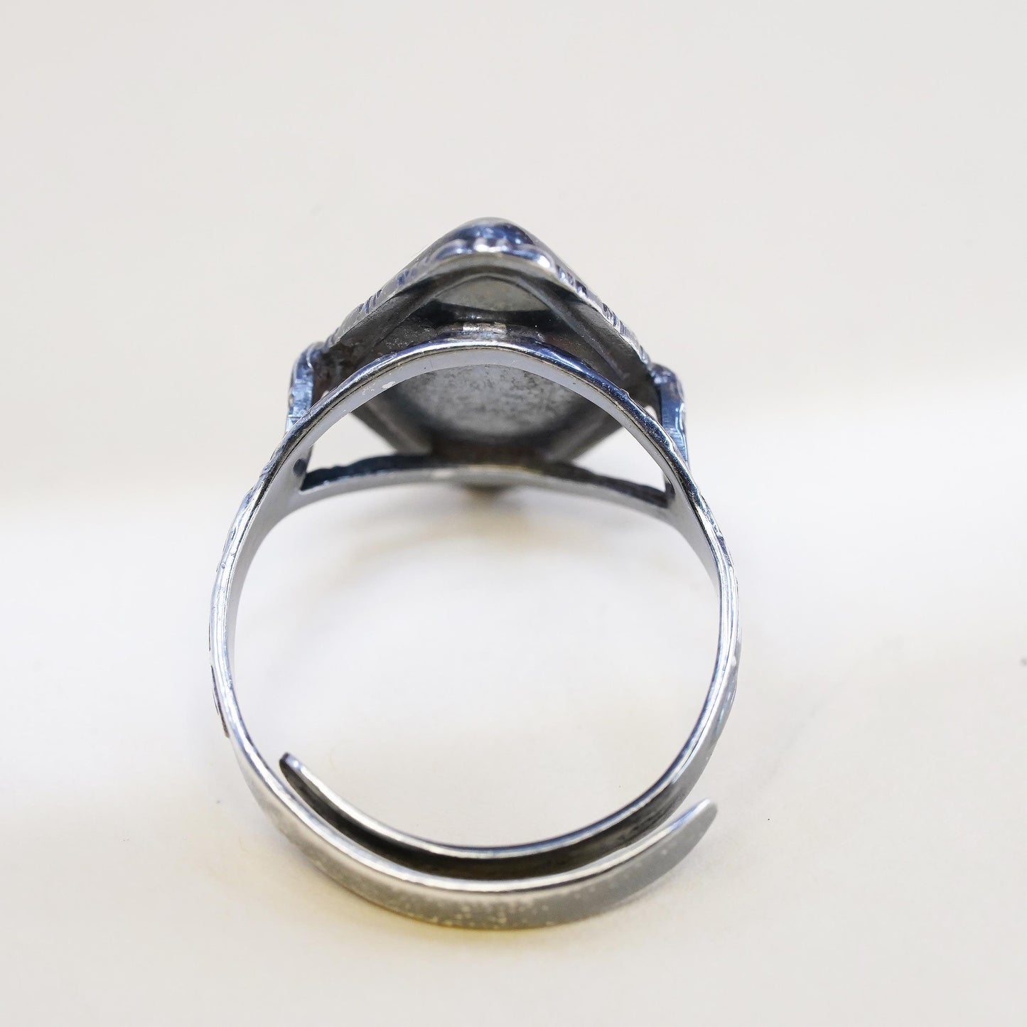 Size adjustable, England oxidized 925 sterling silver wrap ring butterfly wing