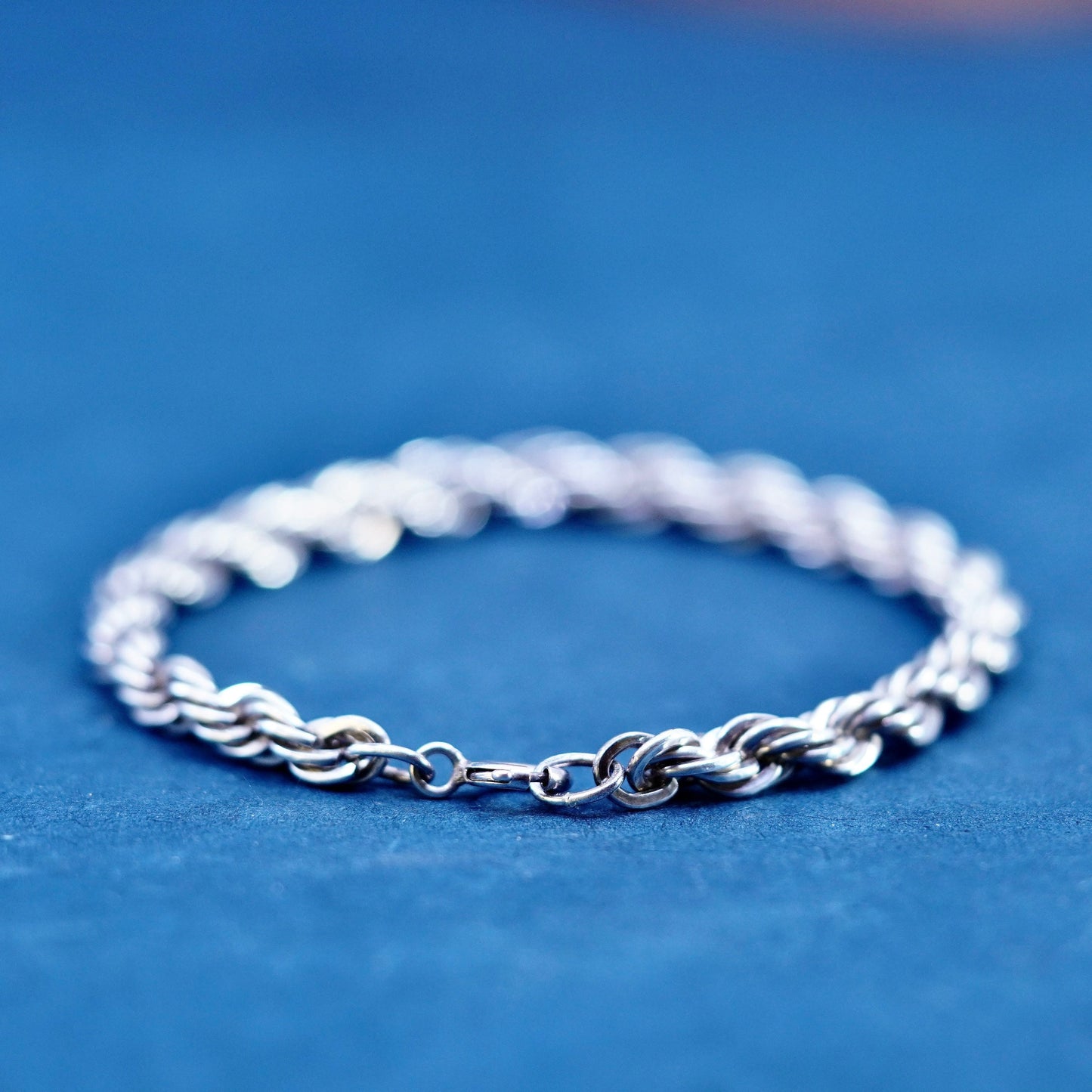 6.5” Armbrust jewelry, sterling silver handmade bracelet 925 diamond rope chain