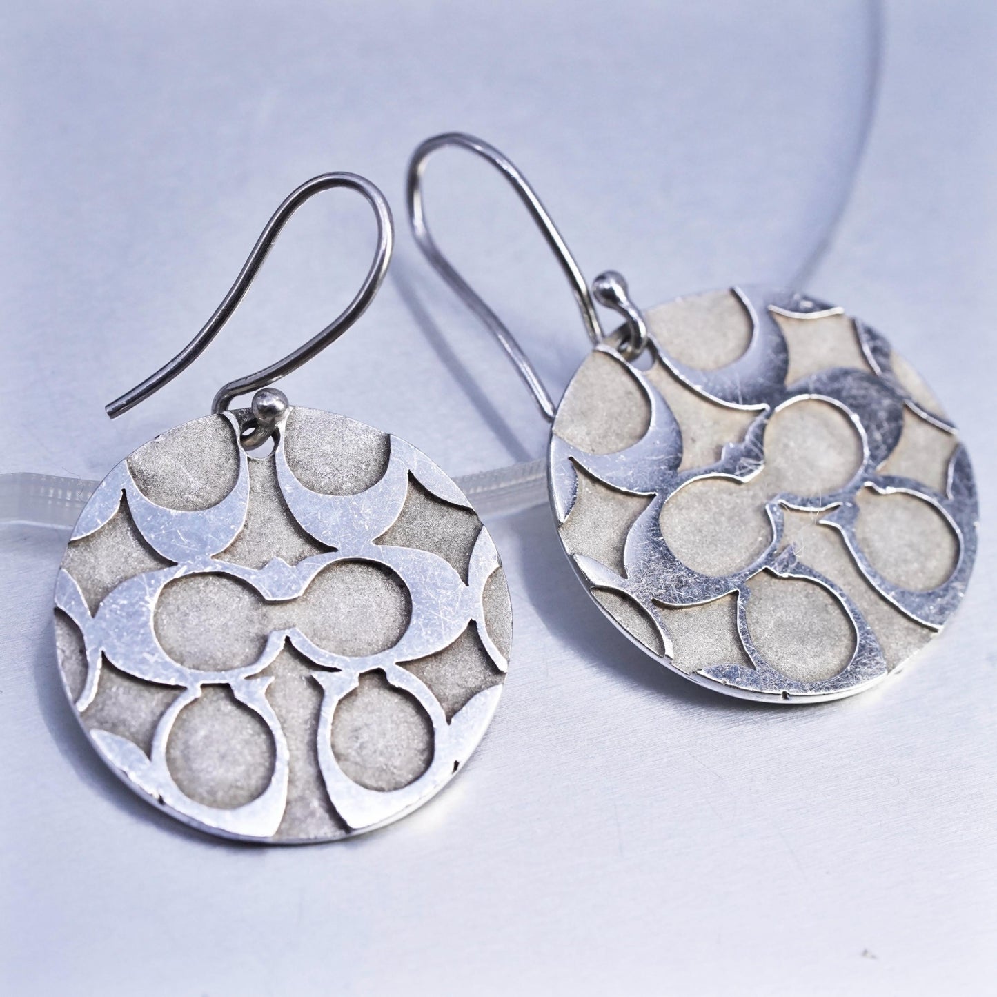 Coach VTG Signature C Charms Earrings Precious Metal Sterling Silver 925 Y2K